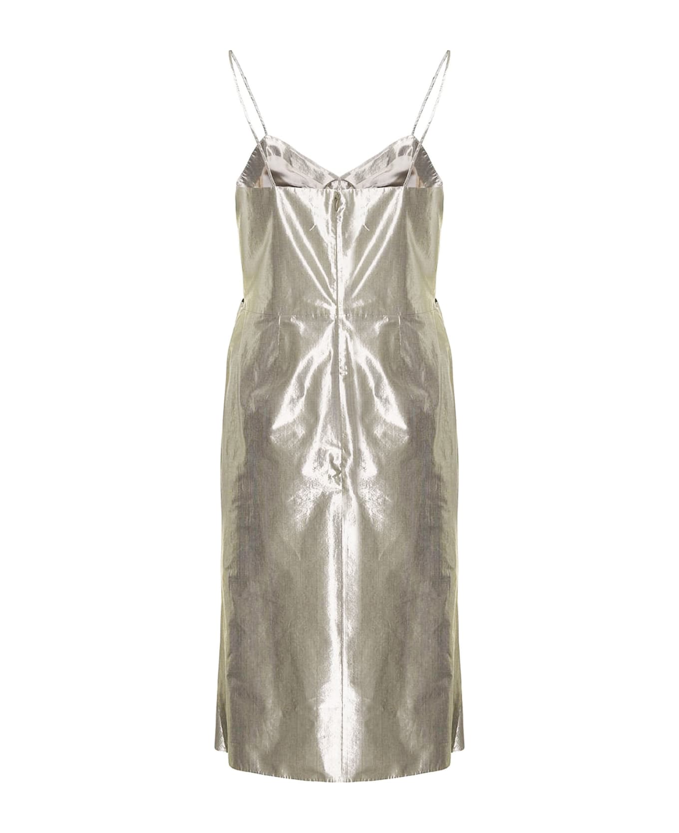 Maison Margiela Bow Midi Dress - Silver