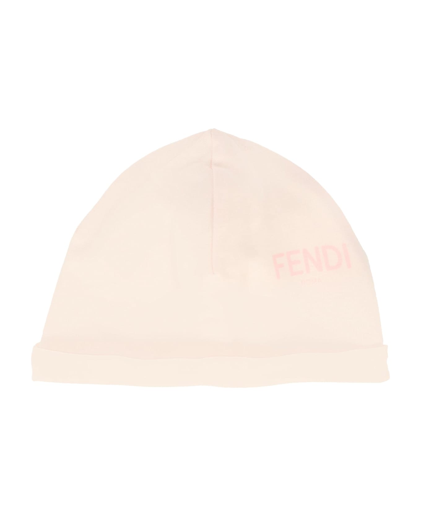 Fendi Pink Babygrow Suit For Baby Girl With Bear - Pink