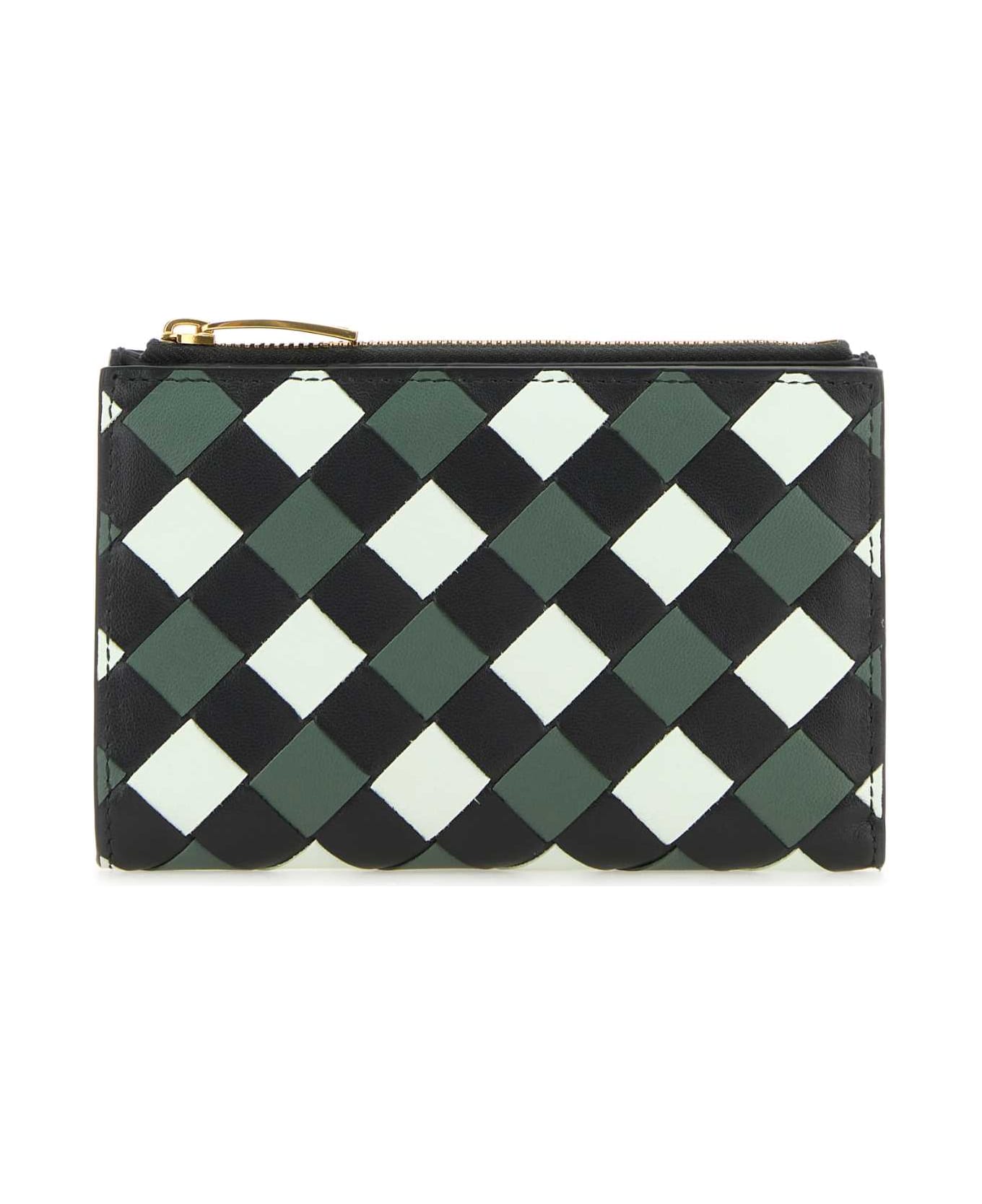 Bottega Veneta Multicolor Nappa Leather Medium Intrecciato Wallet - ARDOISE 財布
