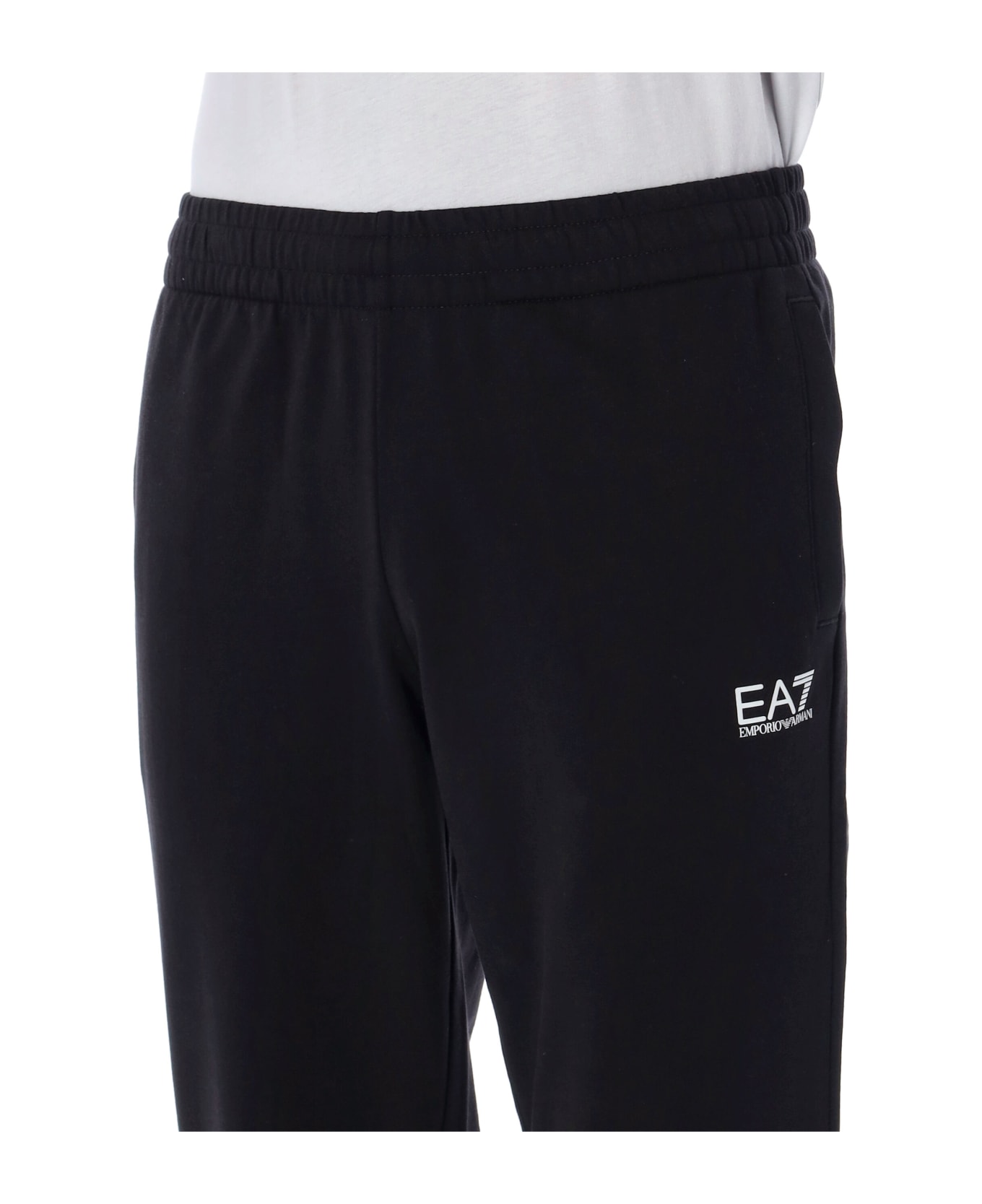 EA7 Core Identity Cotton Joggers - Black