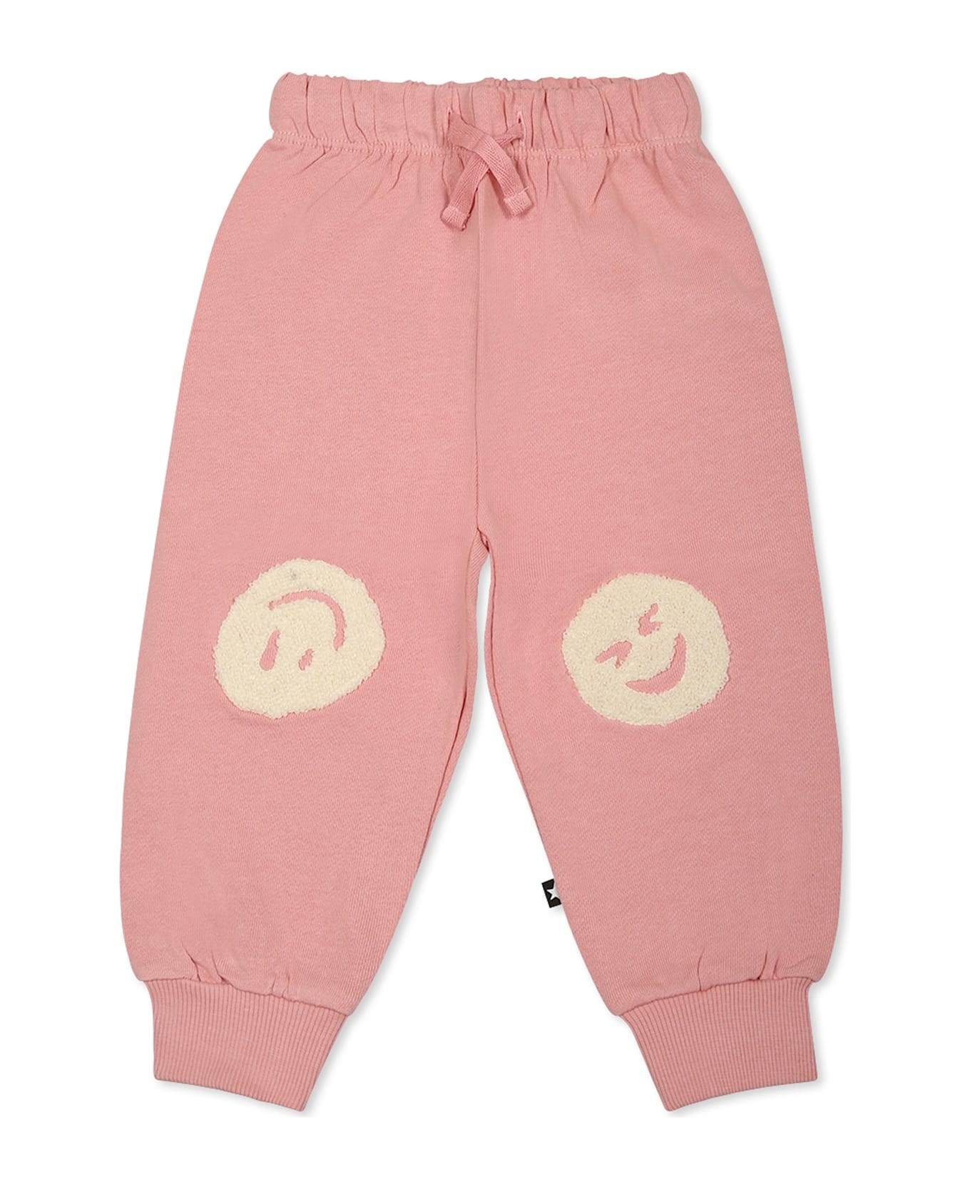 Molo Pink Trousers For Babykids With Smile - Pink