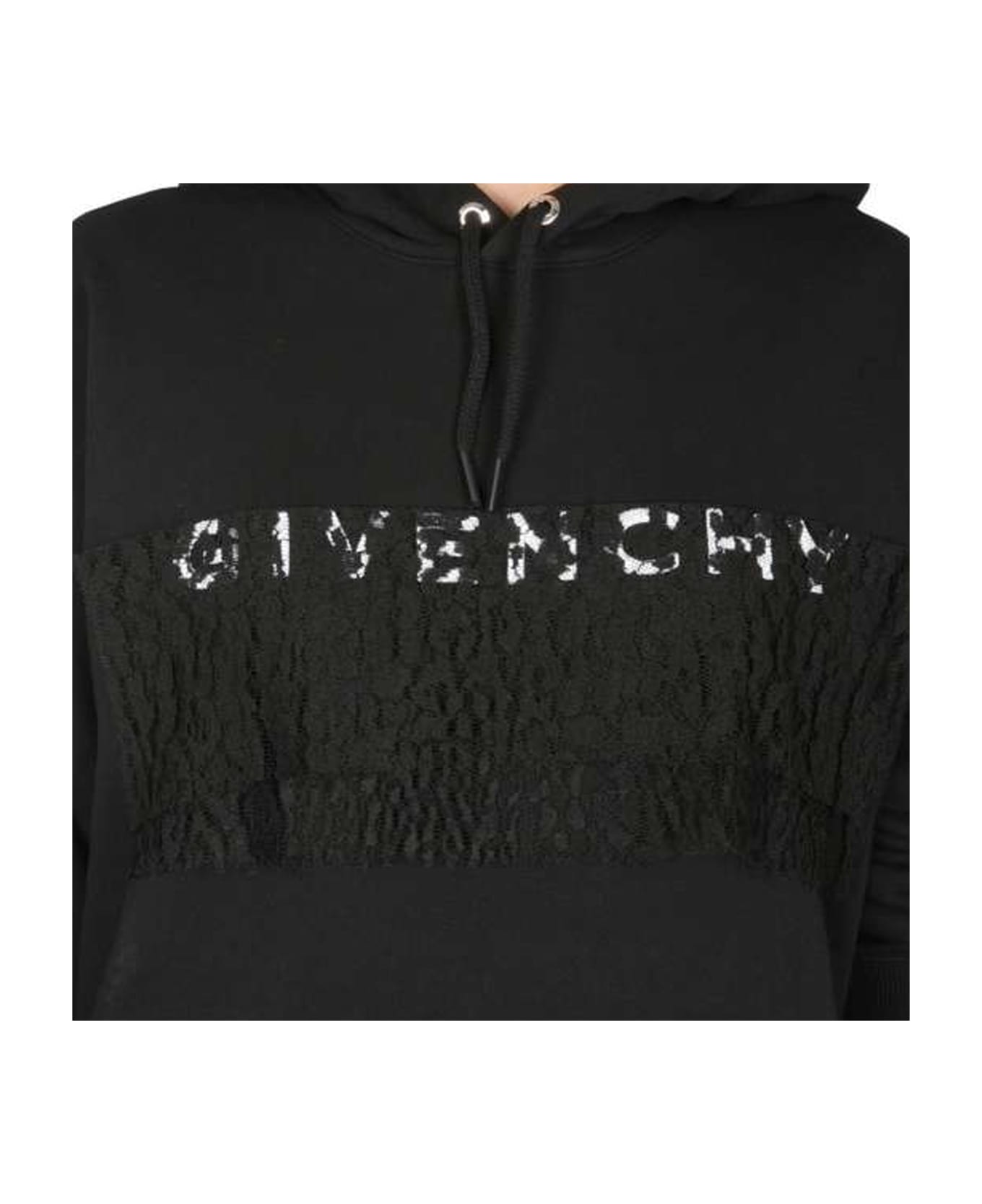 Givenchy Logo Hooded Sweatshirt - Black
