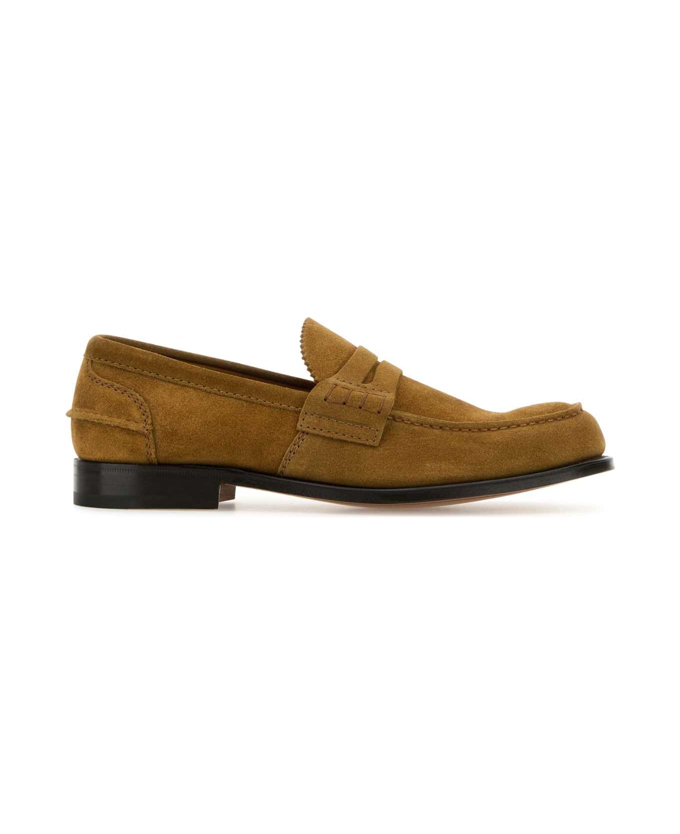 Church's Camel Suede Pembrey Loafers - MARACCA