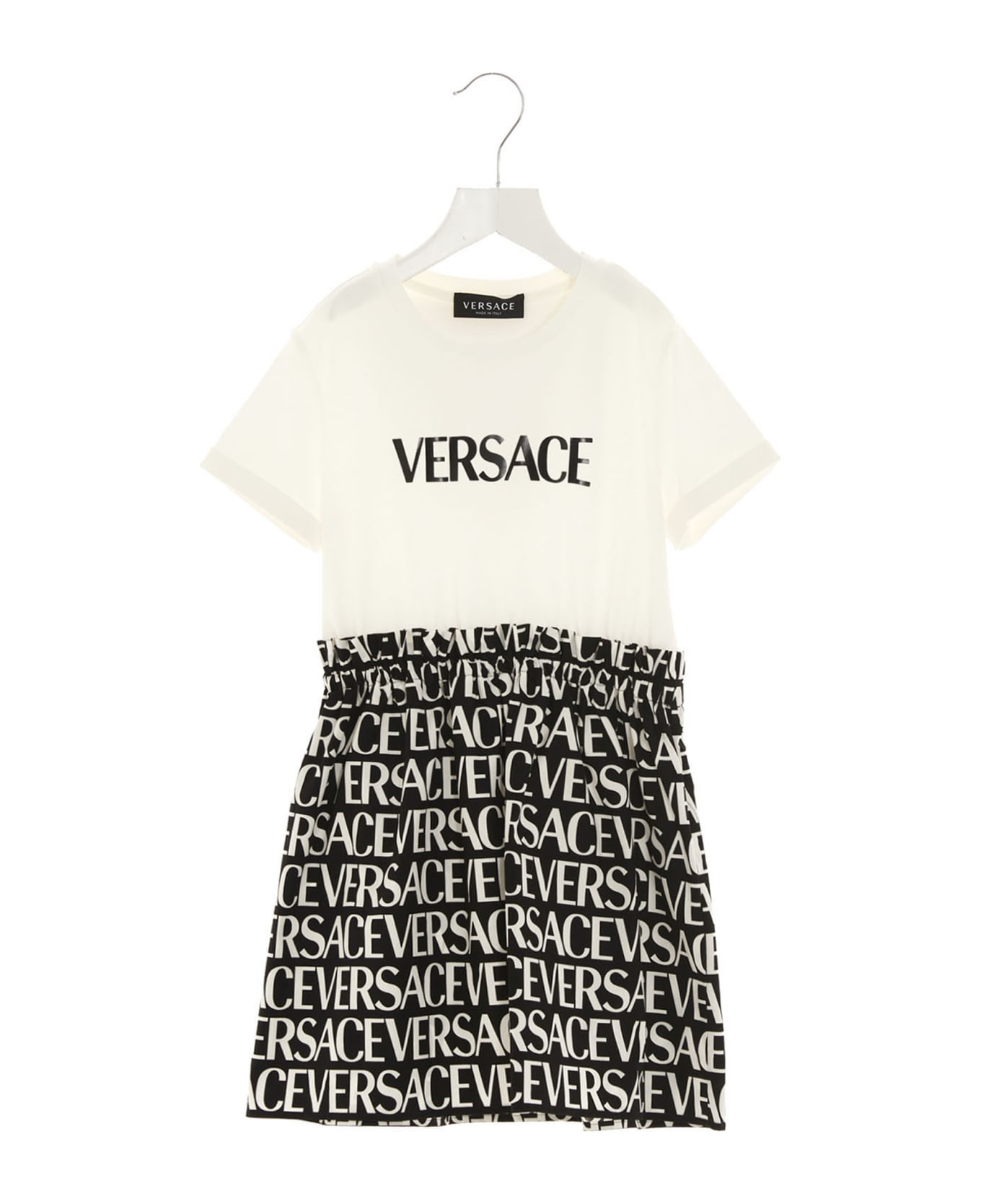 Versace 'logo Monogram' Dress - White/Black