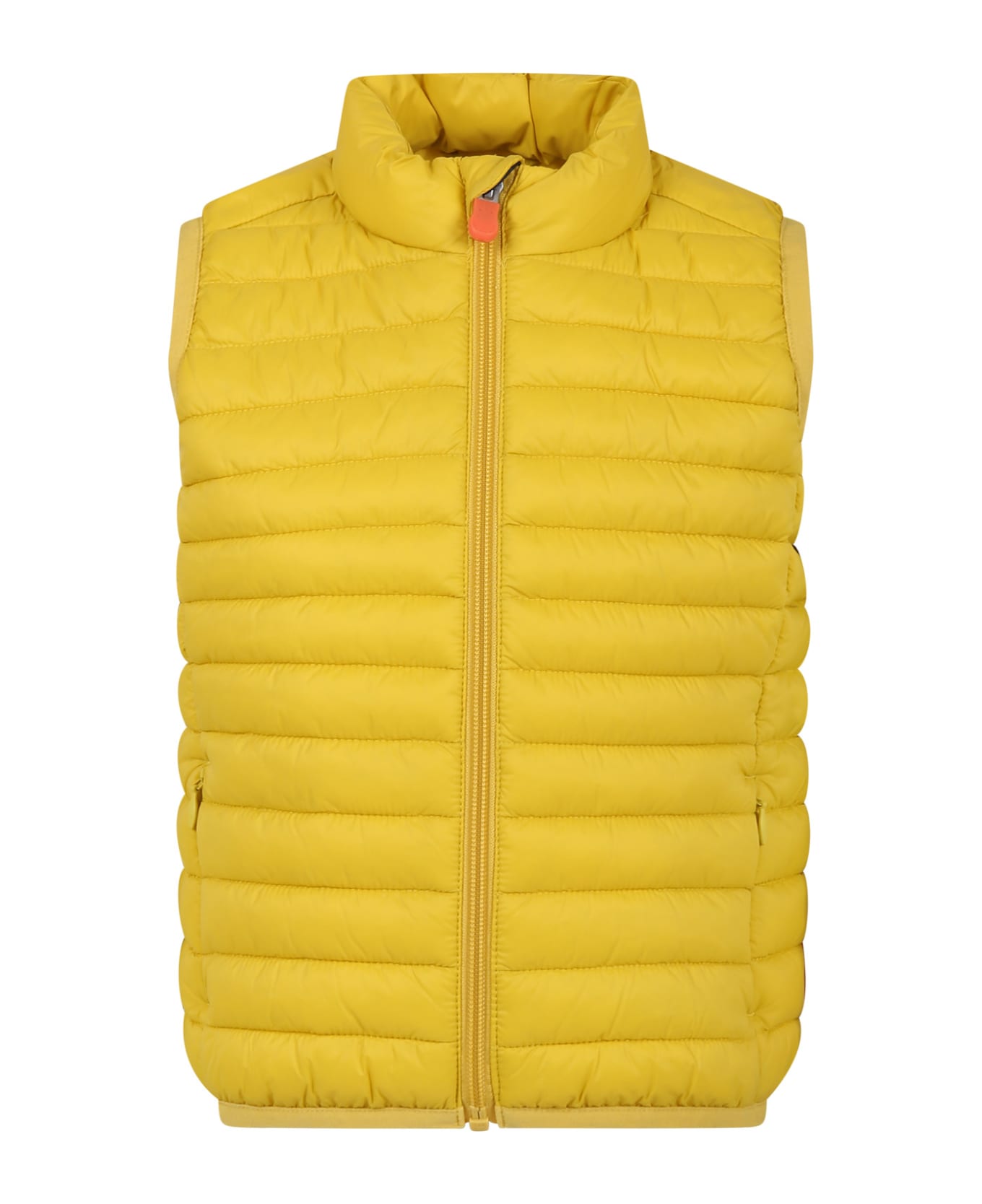 Save the Duck Yellow Dolin Vest For Girl With Iconic Logo - Yellow