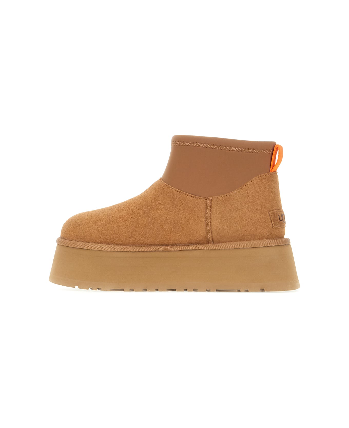 UGG Beige Suede Classic Mini Dipper Ankle Boots - CHESNUT