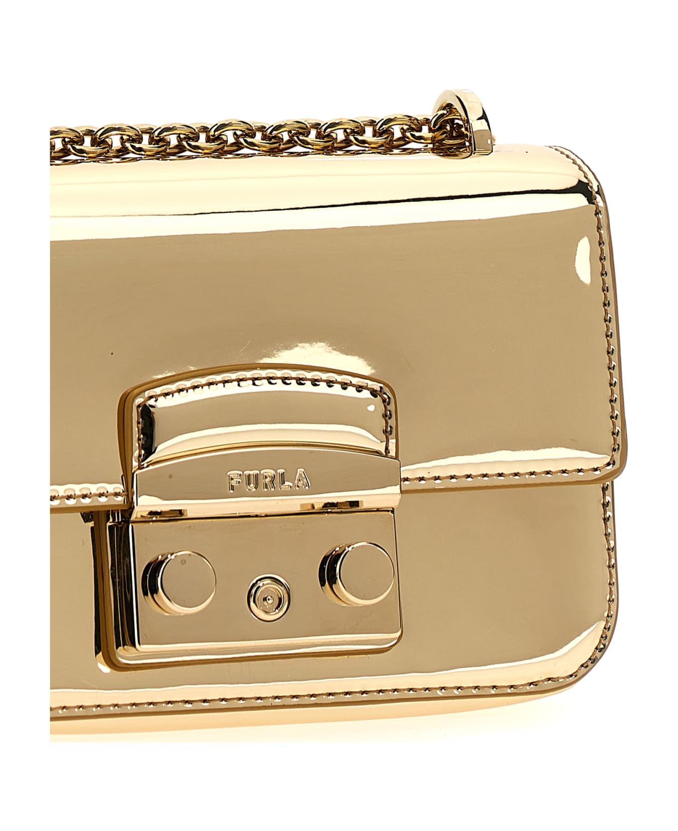 Furla 'metropolis Mini' Crossbody Bag - Color Gold ショルダーバッグ
