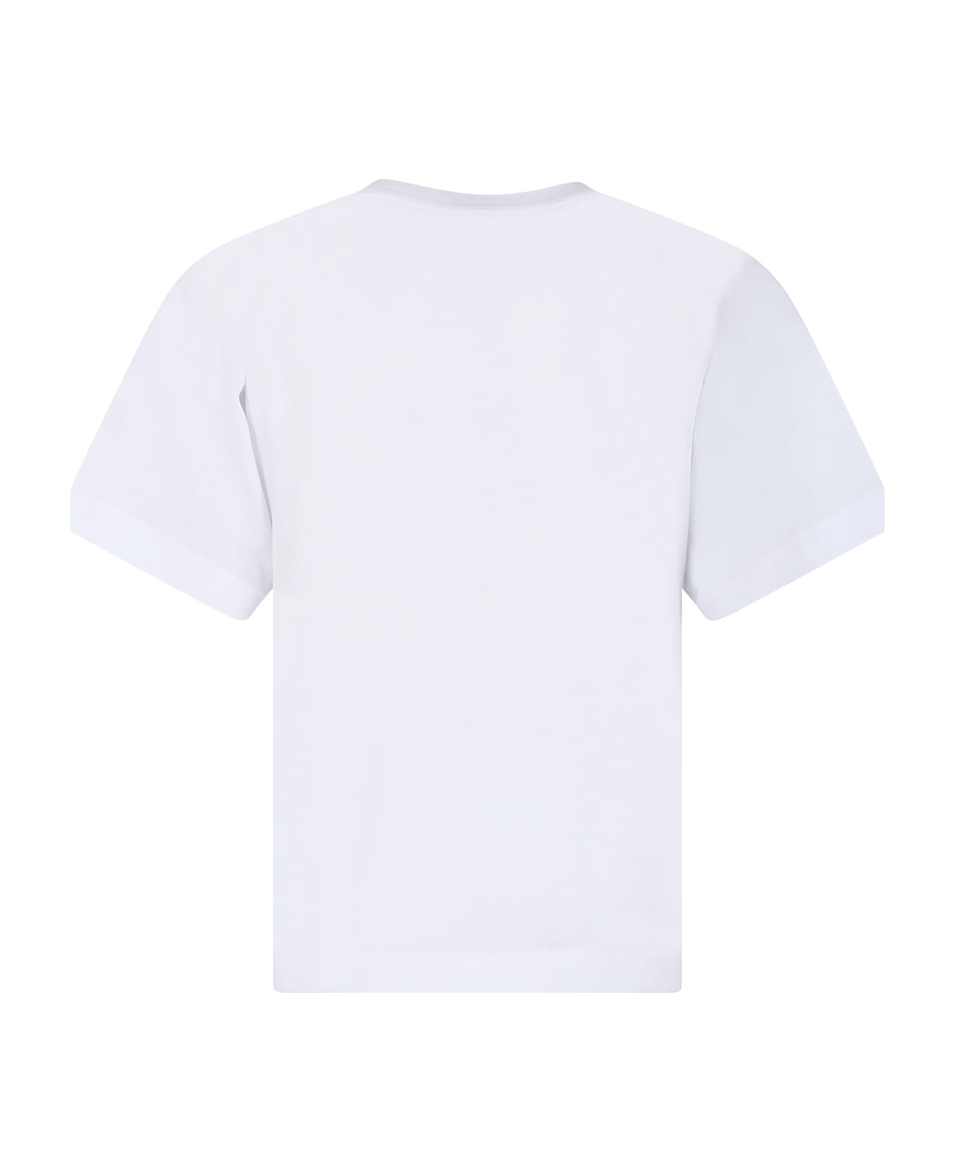Moschino White T-shirt For Boy With Teddy Bear And Logo - White