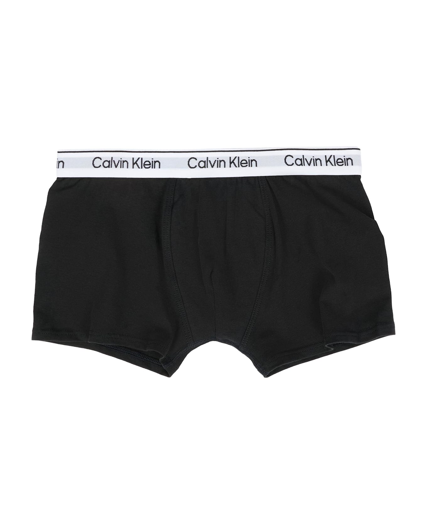 Calvin Klein Black Boxer Set For Boy With Logo - Black