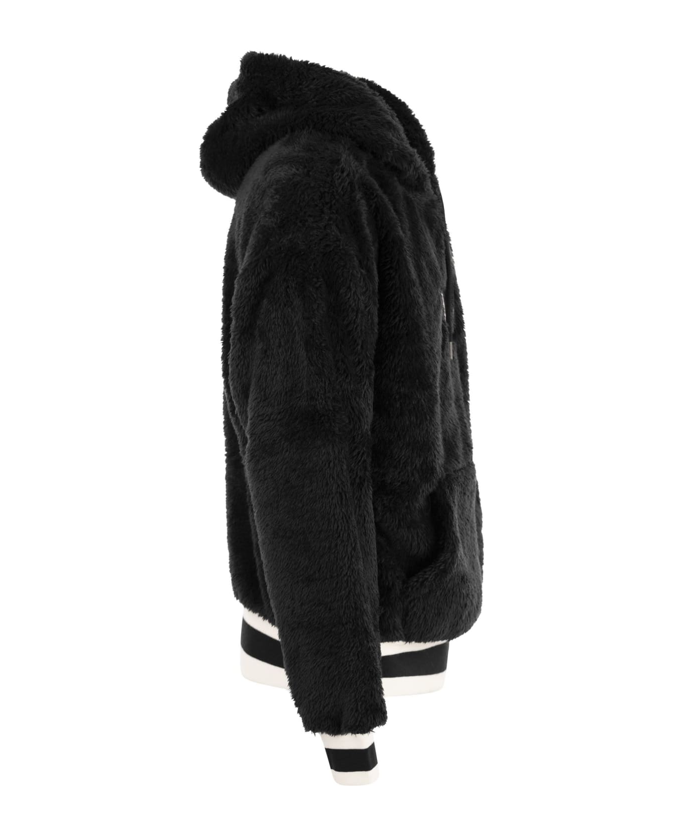 Polo Ralph Lauren Black Fleece Hoodie With Logo - Black