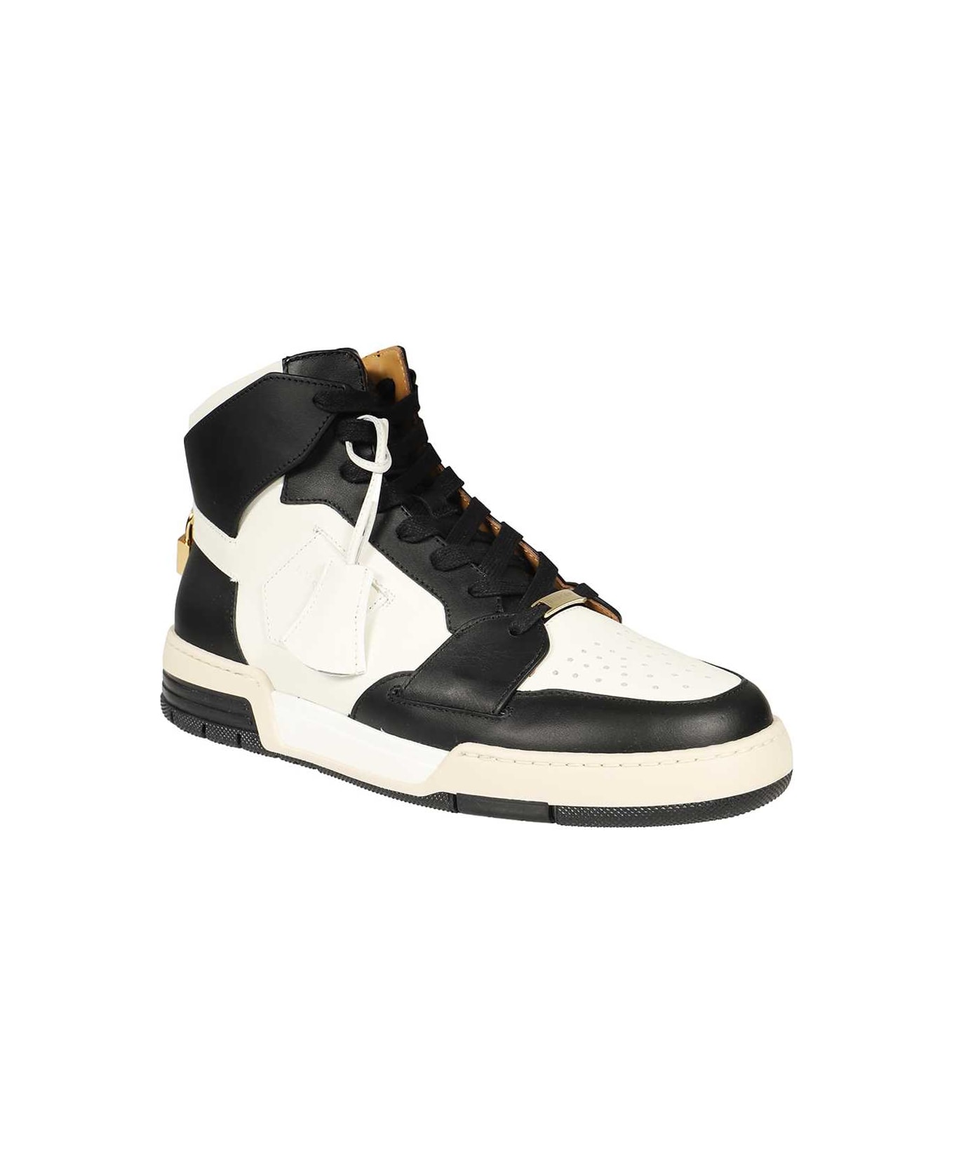 Buscemi Leather High-top Sneakers - White