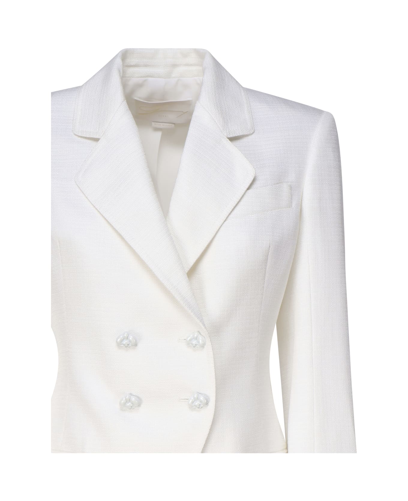 Genny Double-breasted Jacket - White