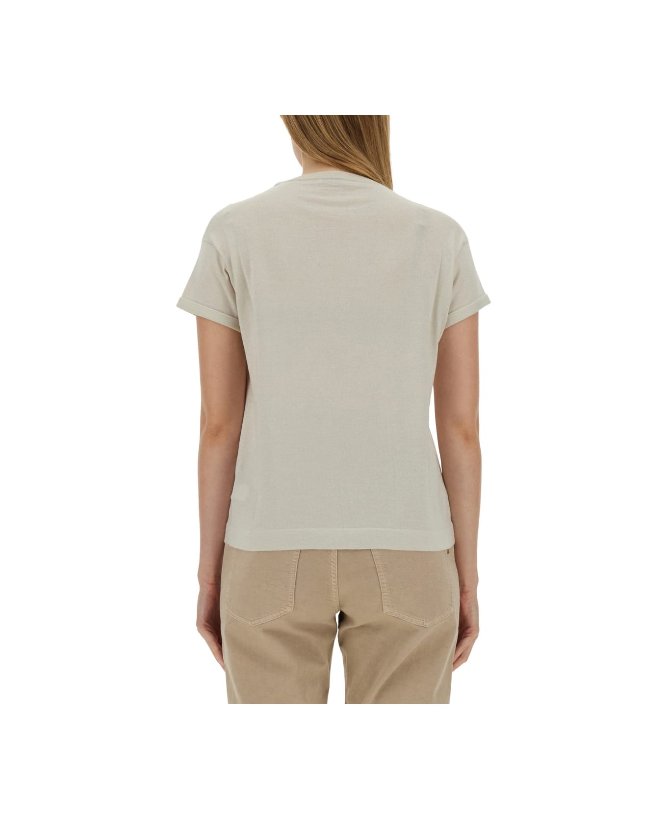 Brunello Cucinelli Cashmere And Silk T-shirt - WHITE