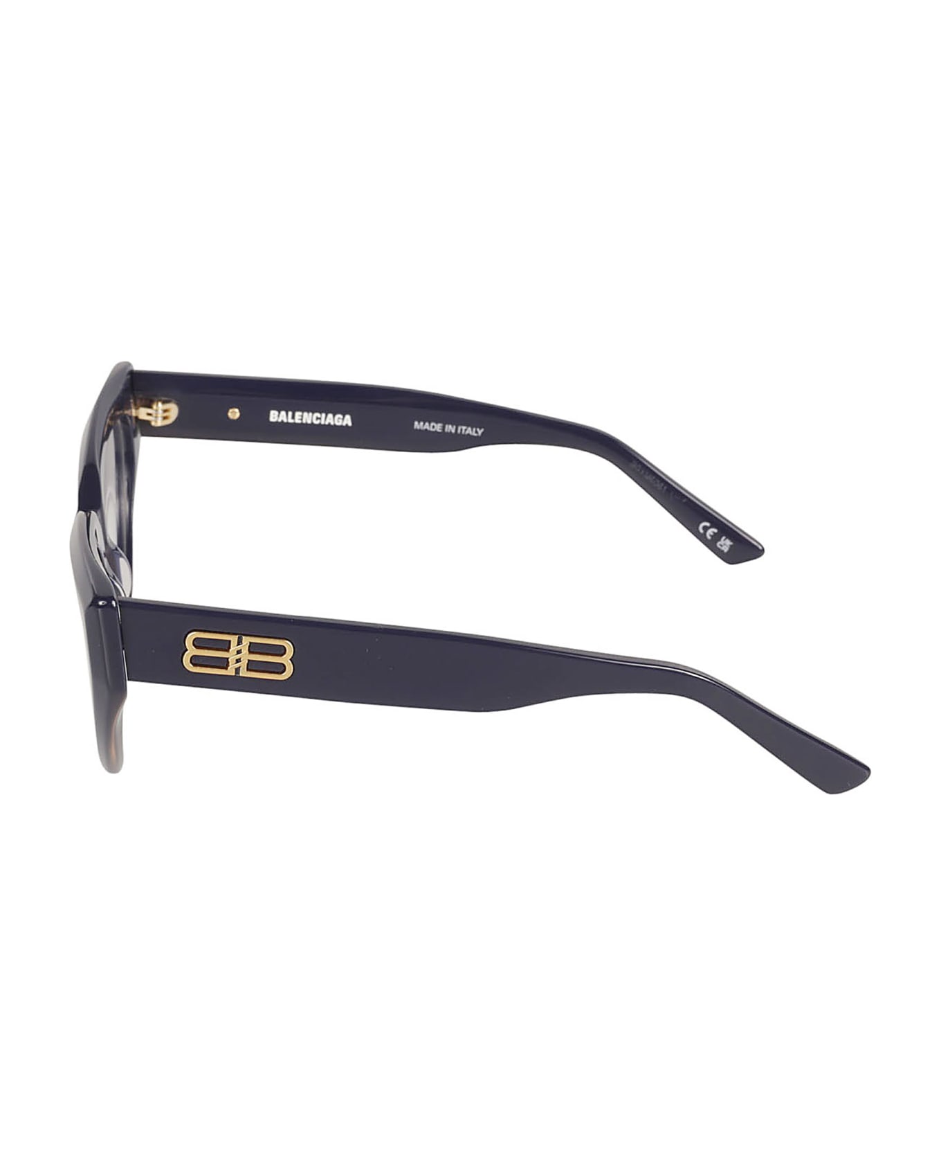 Balenciaga Eyewear Bb Plaque Cat Eye Frame Glasses - Blue/Transparent