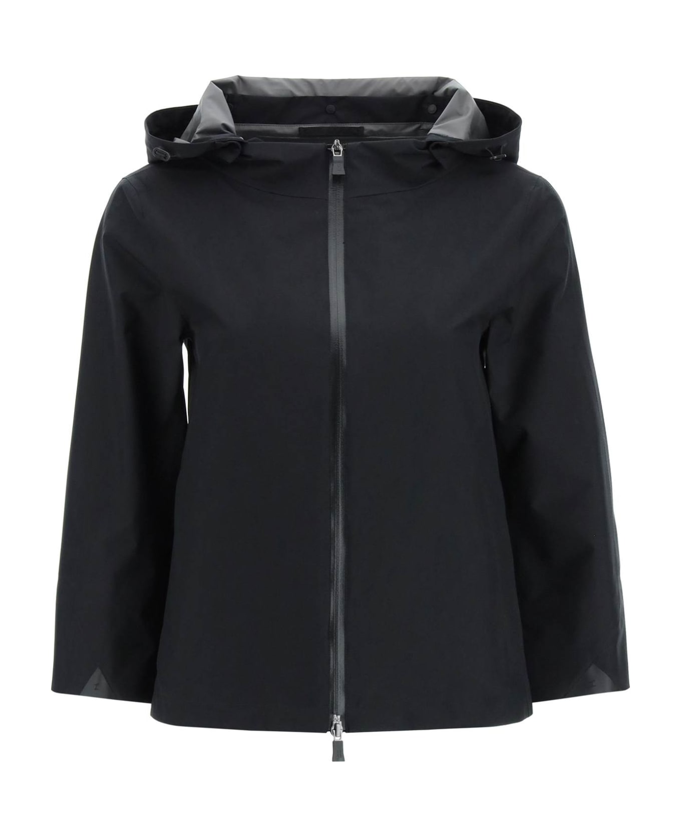Herno Laminar Light Hooded Jacket In Gore-tex Paclite Shell - NERO (Black)