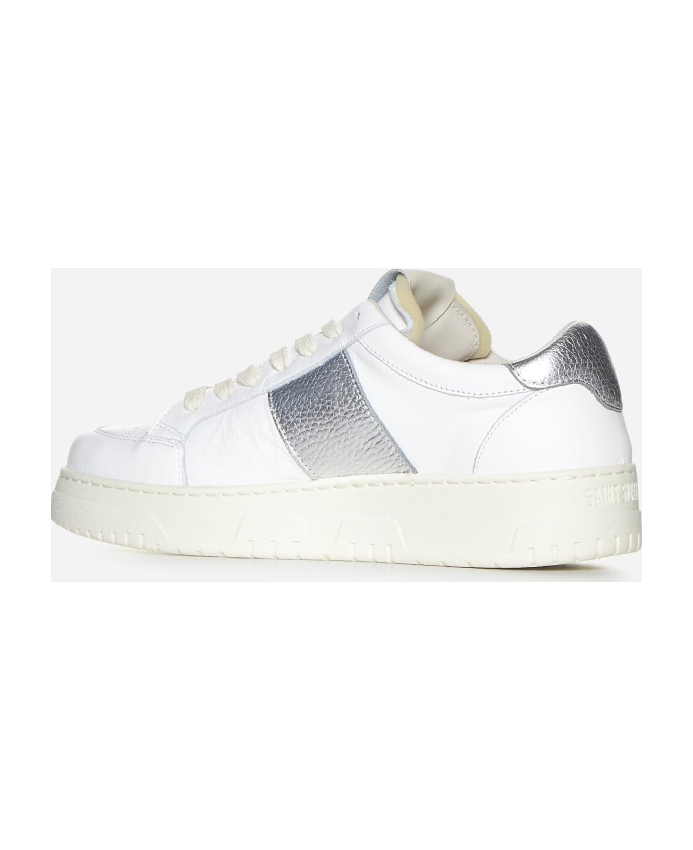 Saint Sneakers Tennis Leather Sneakers - White/silver