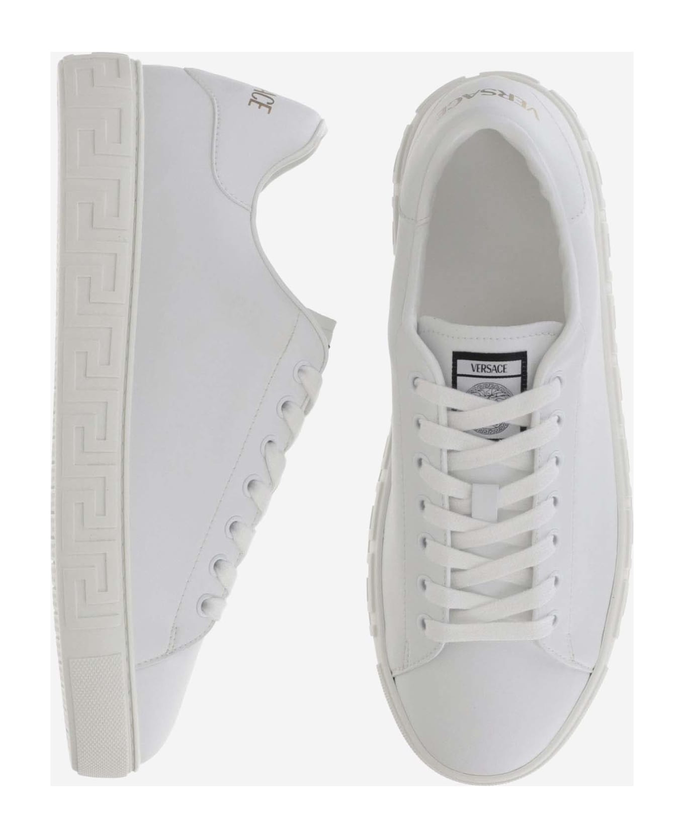 Versace Greek Sneakers - White