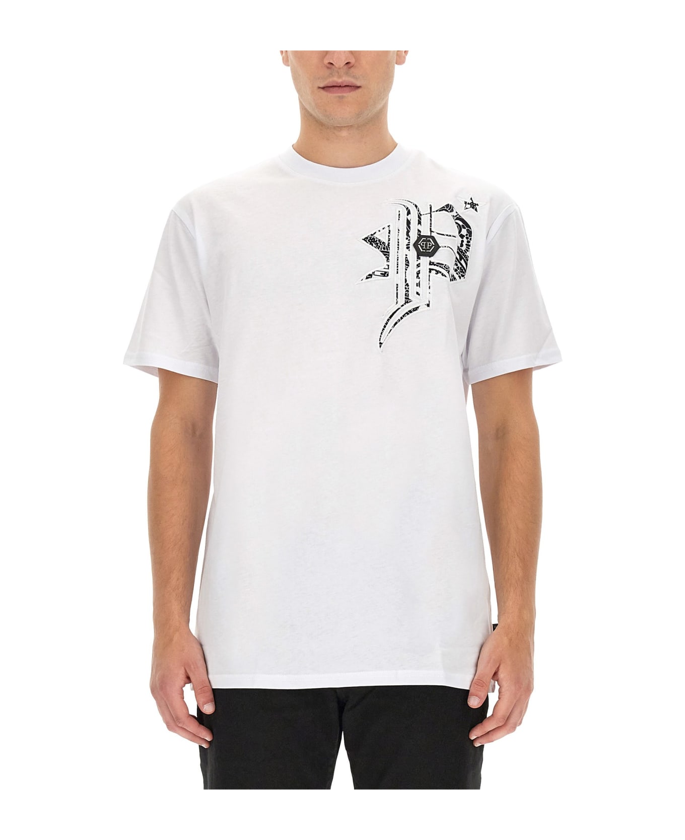 Philipp Plein T-shirt With Logo - Bianco