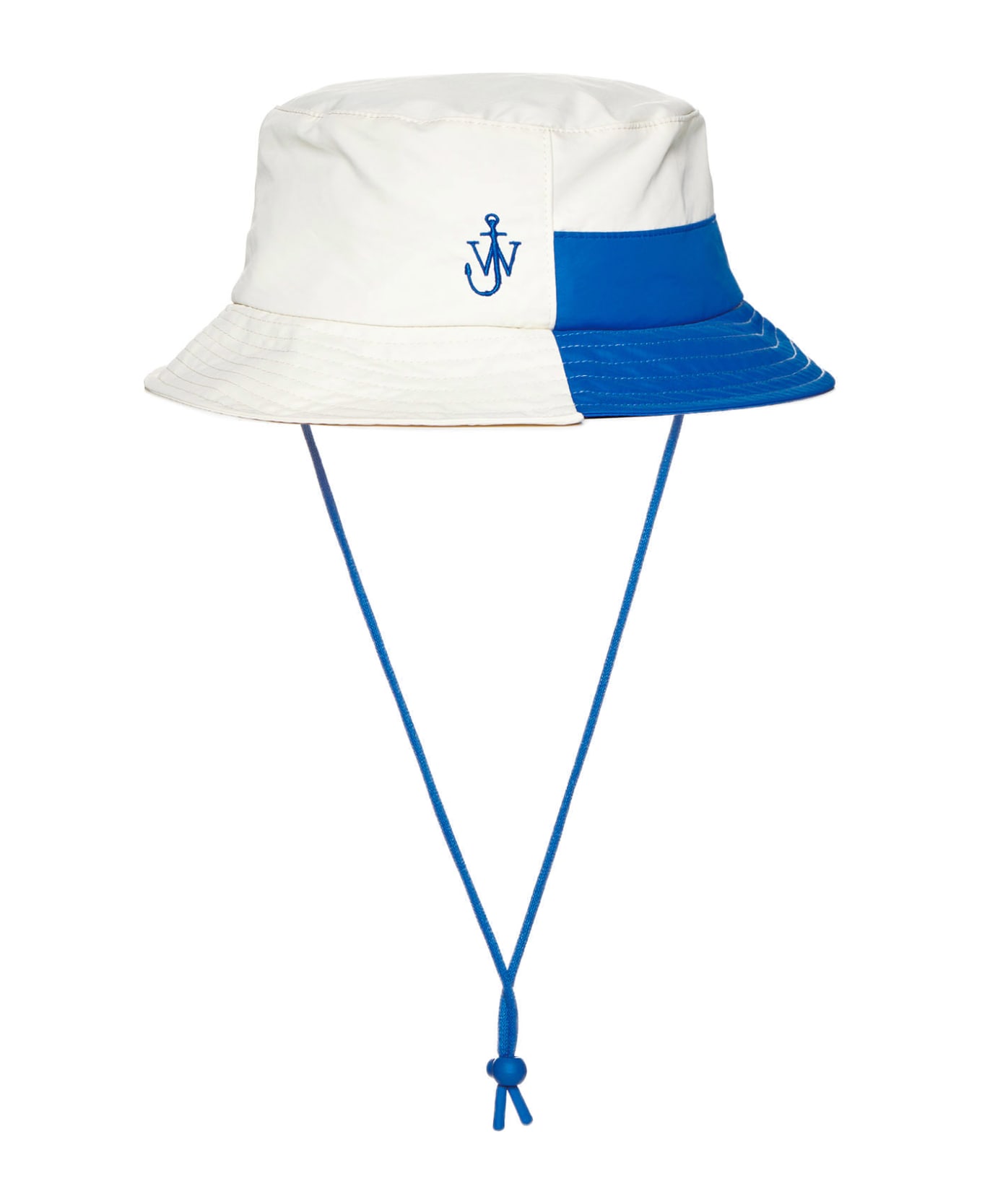 J.W. Anderson Asymmetric Colourblock Bucket Hat - White 帽子
