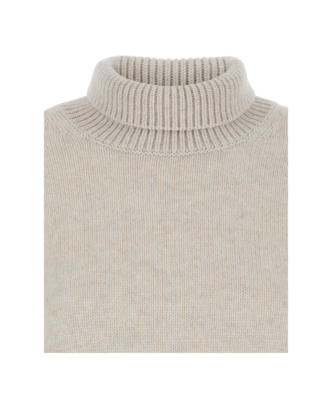 Lisa Yang 
heidi
 White Turtleneck Knit Sweater In Cashmere Woman - White