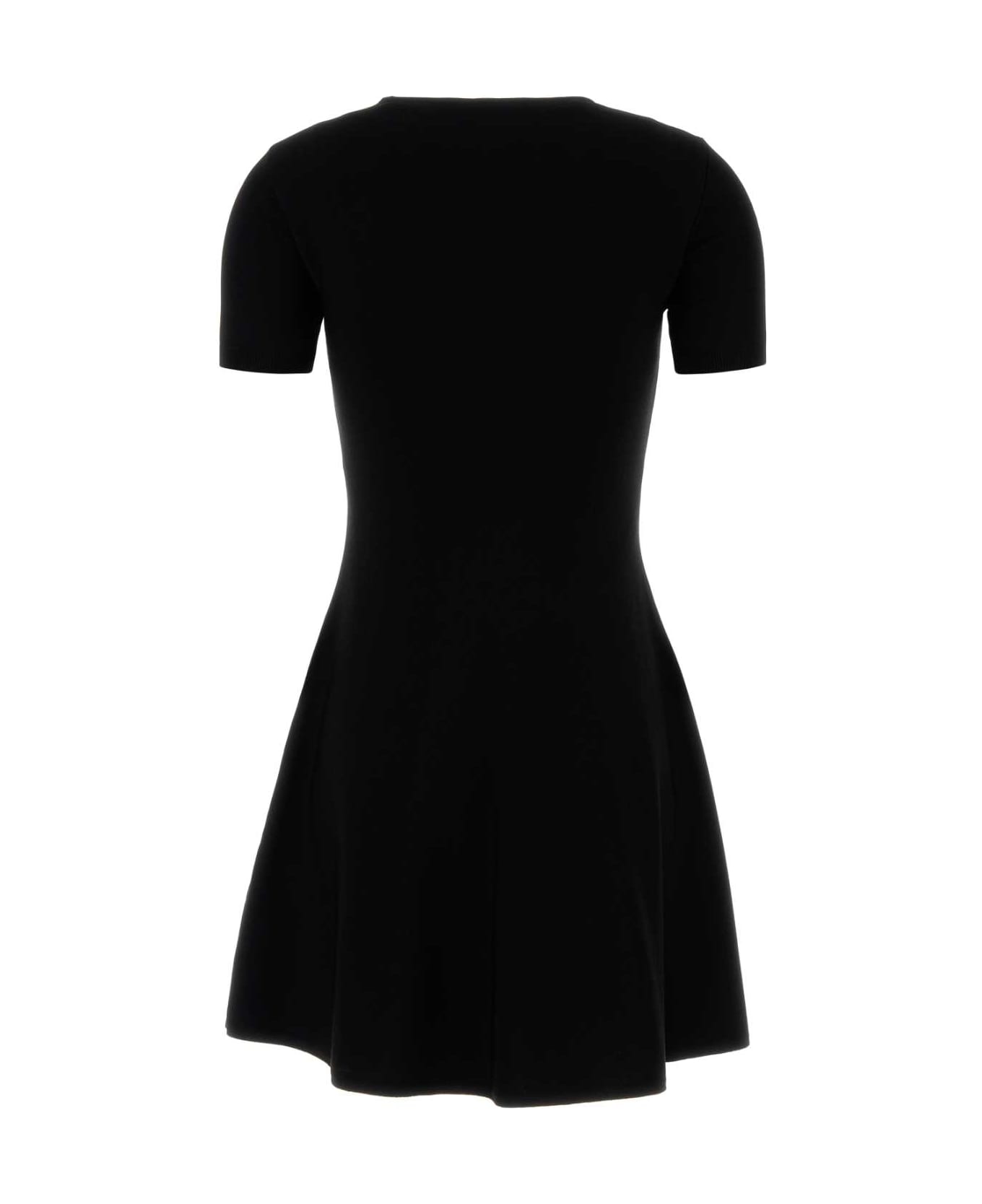 Valentino Garavani Black Viscose Blend Mini Dress - NEROAVORIO