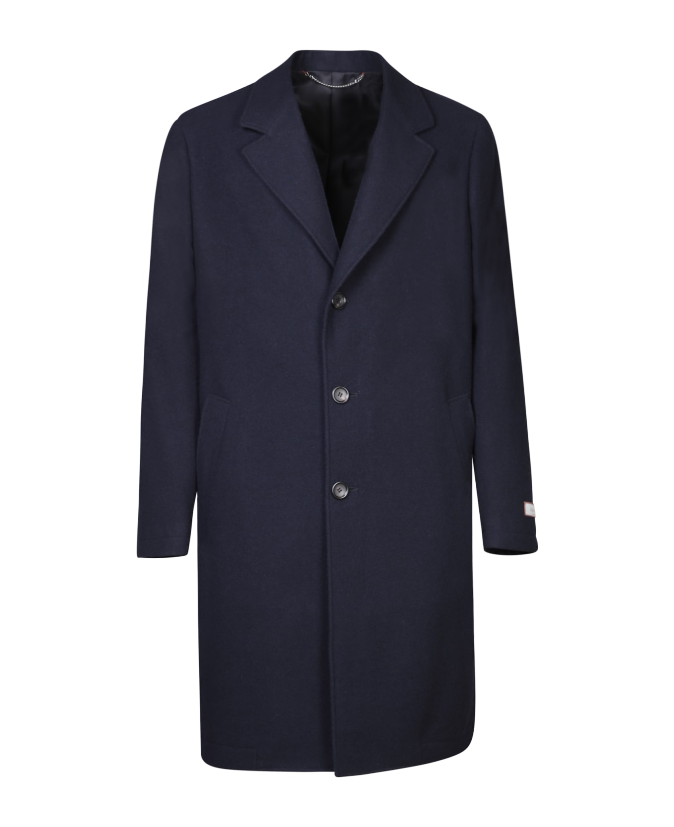 Canali Blue Wool And Cashmere Coat - Blue