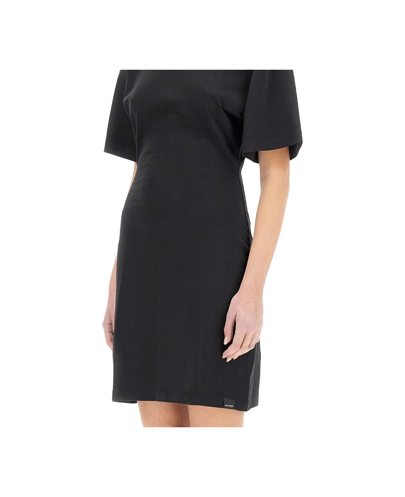 Courrèges Short Cotton Dress - Black