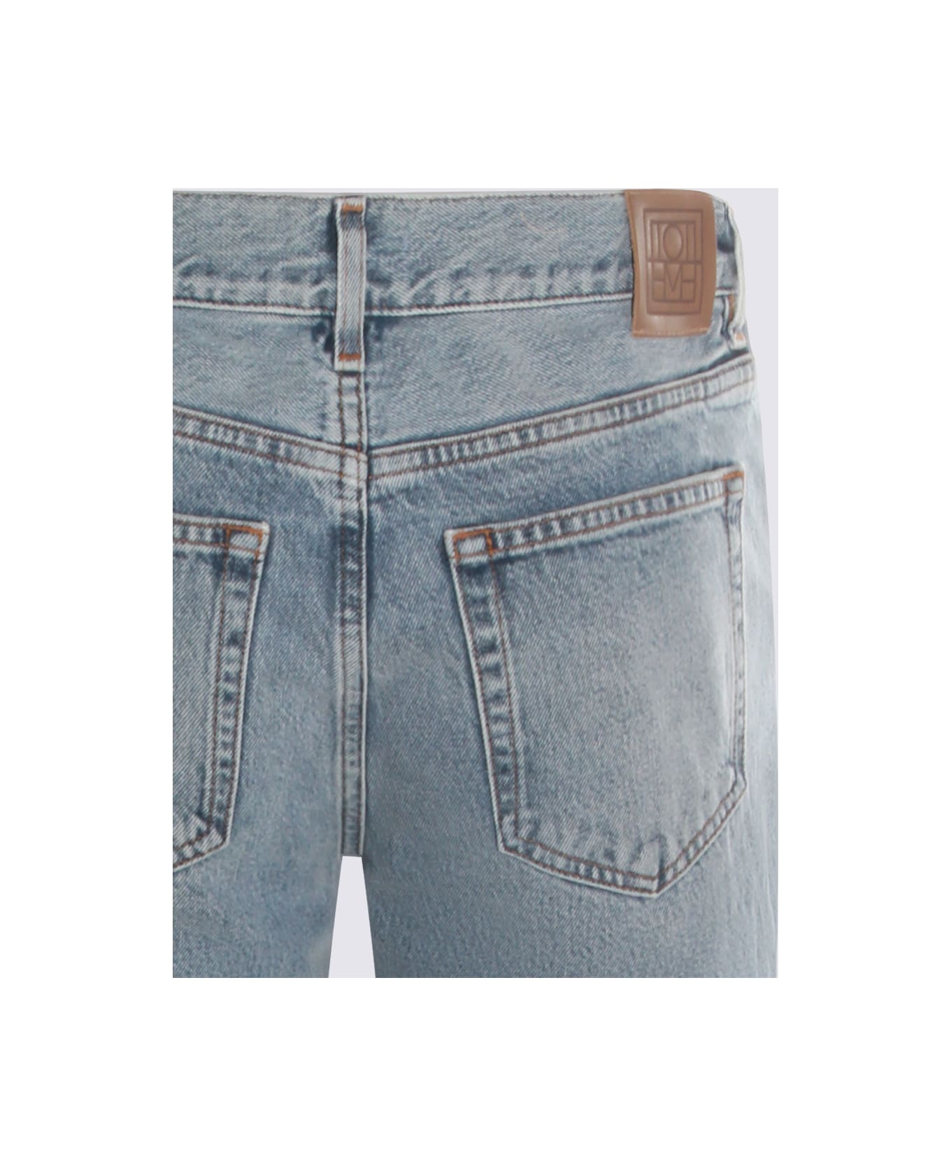 Totême Light Blue Cotton Low Straight Denim Jeans - TRUE VINTAGE