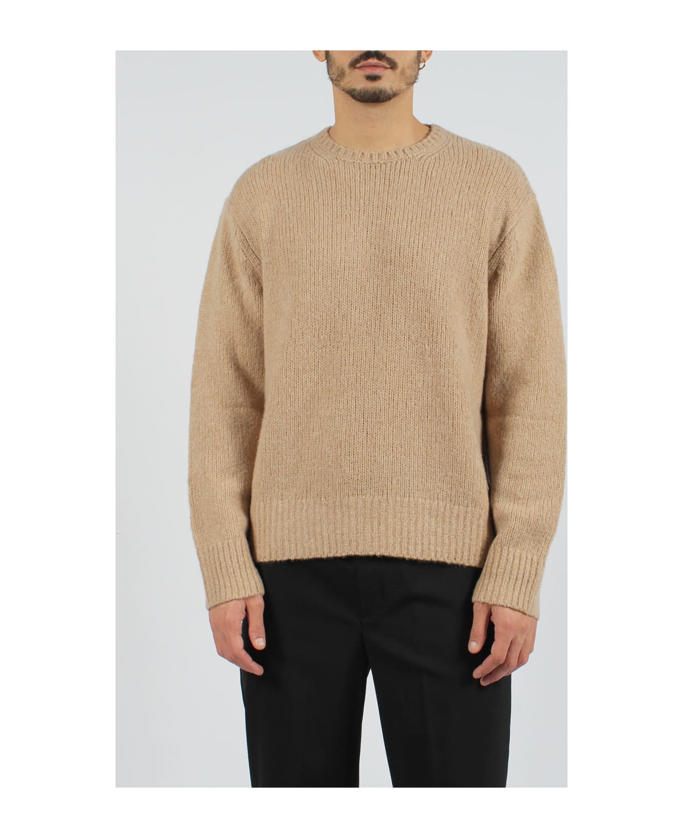 Neil Barrett Thunderbolt Patch Sweater - Light Brown