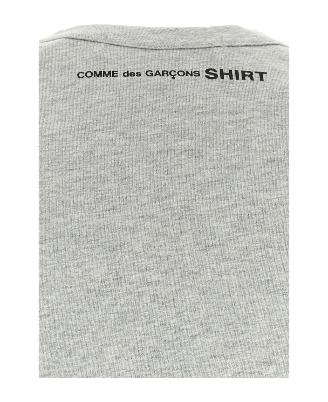 Comme des Garçons Melange Grey Cotton T-shirt - TOP GREY