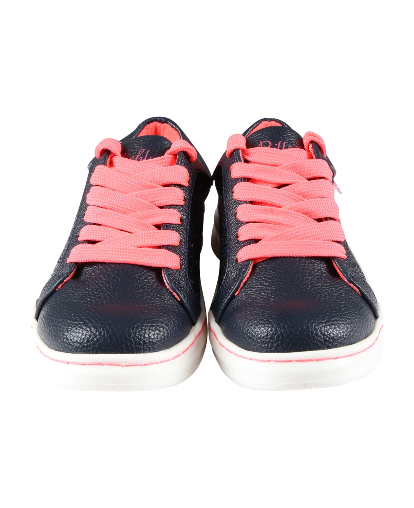 Billieblush Blue Sneakers For Girl With Logo Patch - Blue
