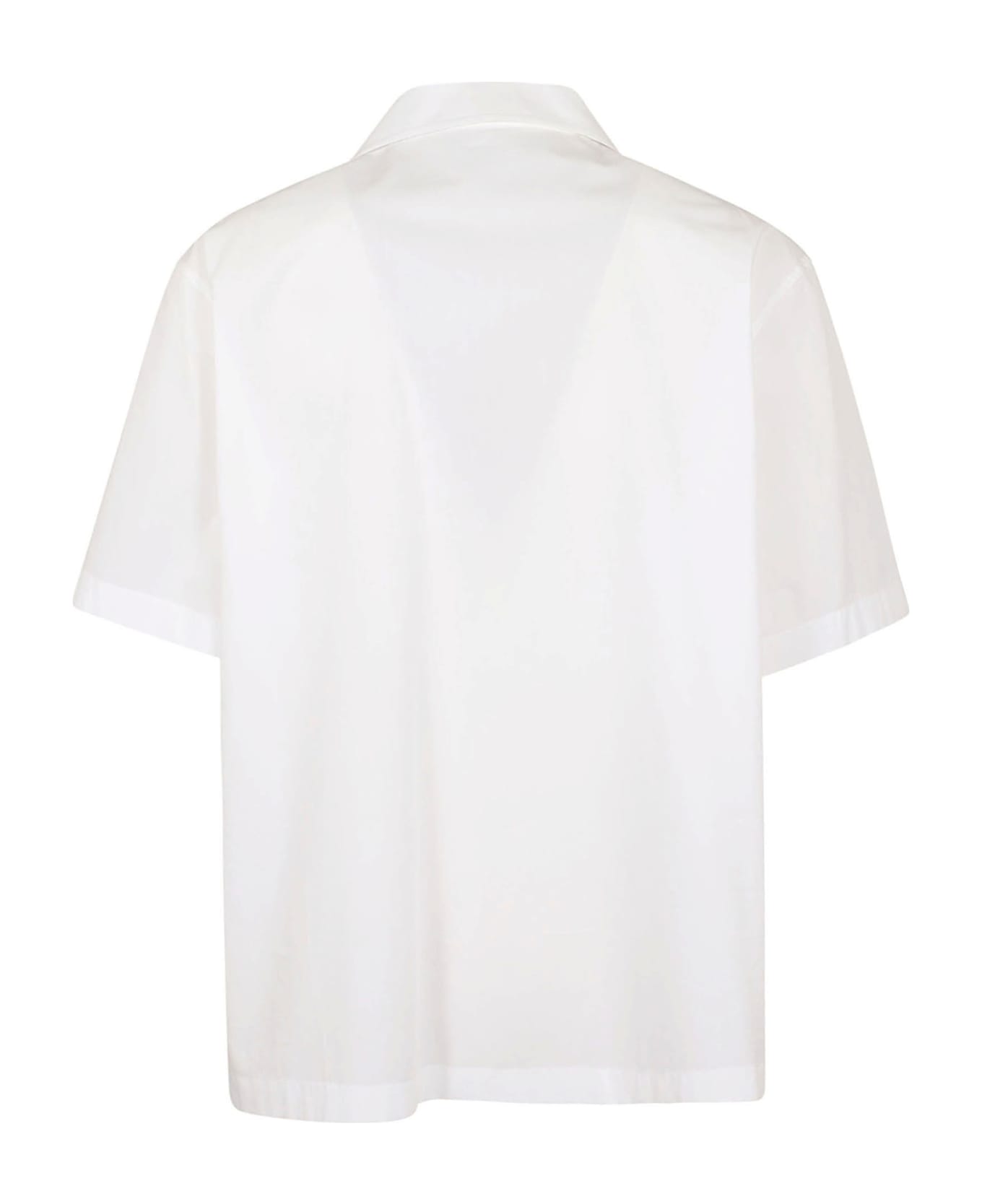 Valentino Garavani Short Sleeve V Detail Shirt - Bo Bianco