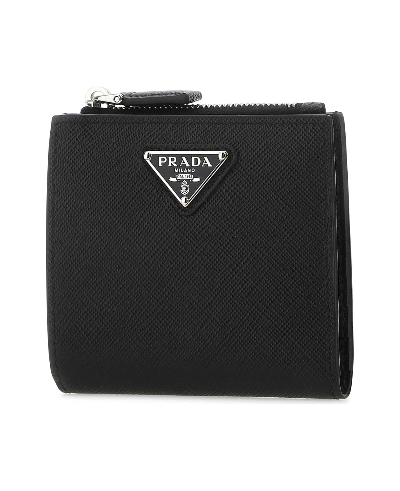 Prada Black Leather Wallet - F0002 財布