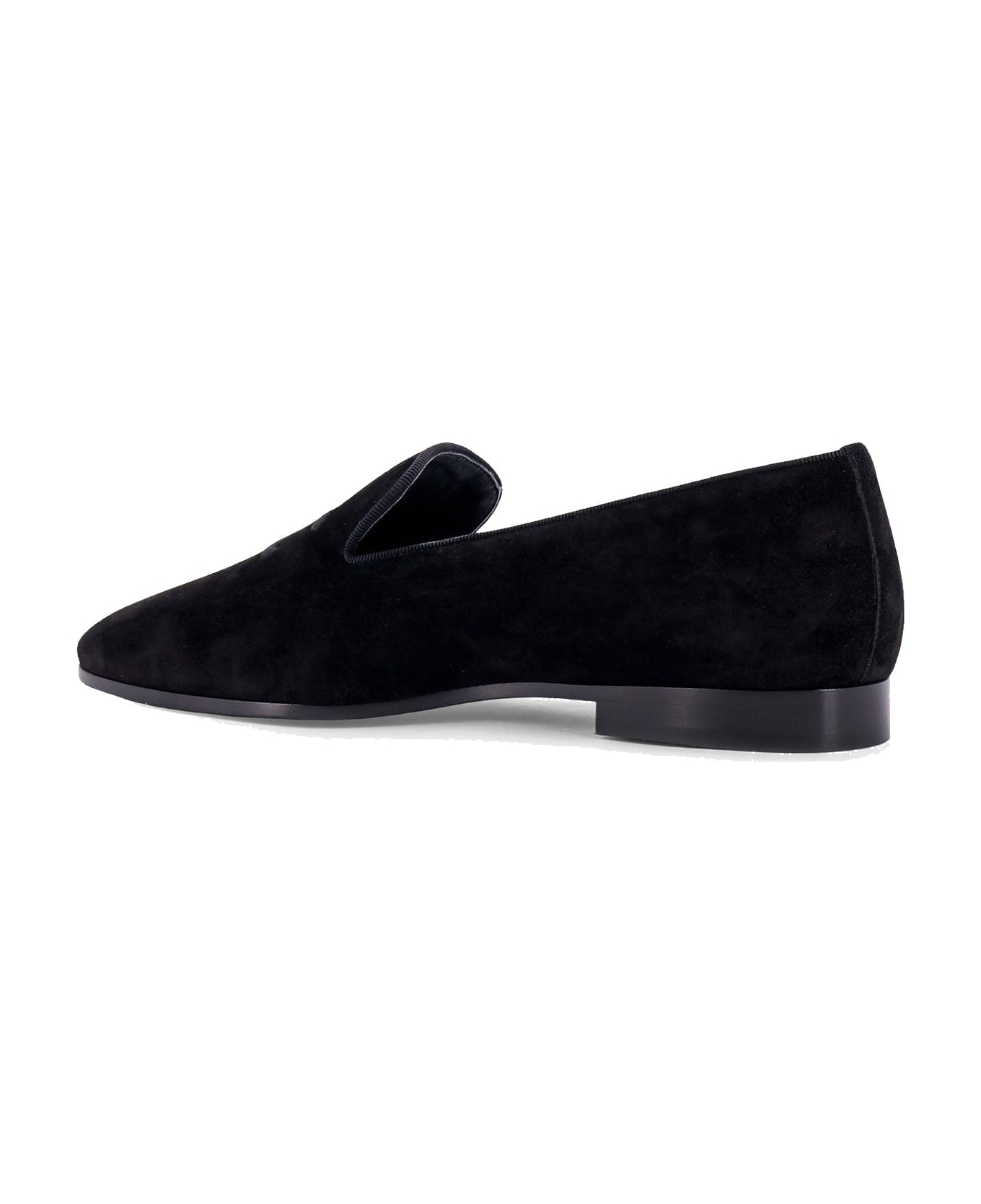 Velvet Loafers With Embroidered Triomphe Logo - Thumbnail 4