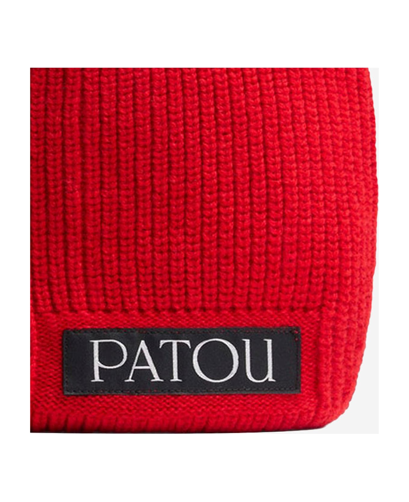 Patou Stretch Wool Blend Beanie - Red