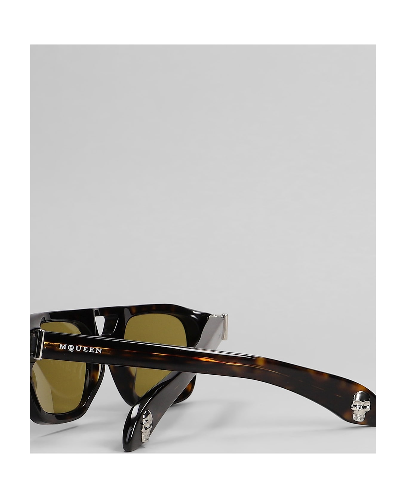 Alexander McQueen Sunglasses In Brown Acetate - brown
