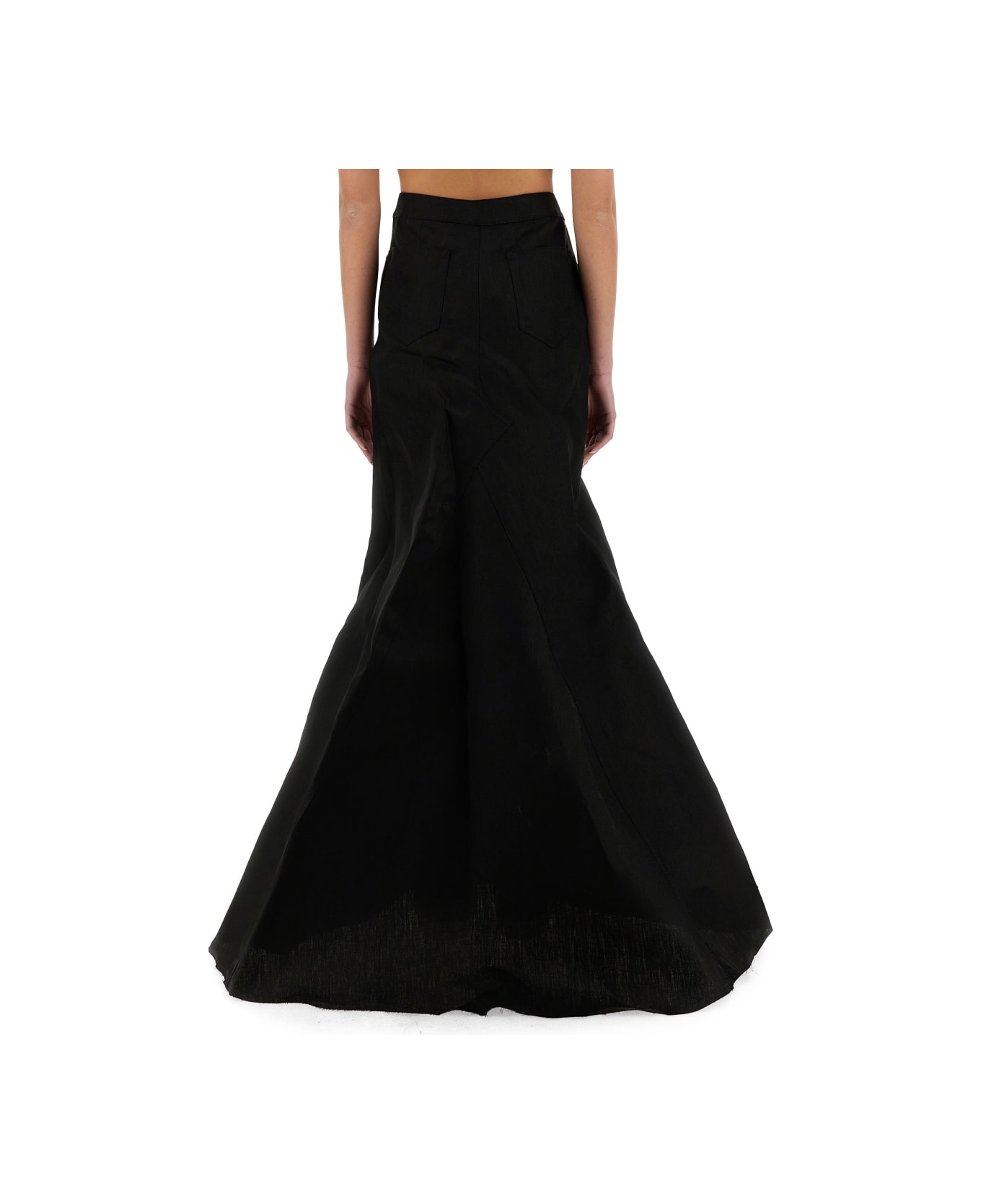 Rick Owens Long Skirt - BLACK