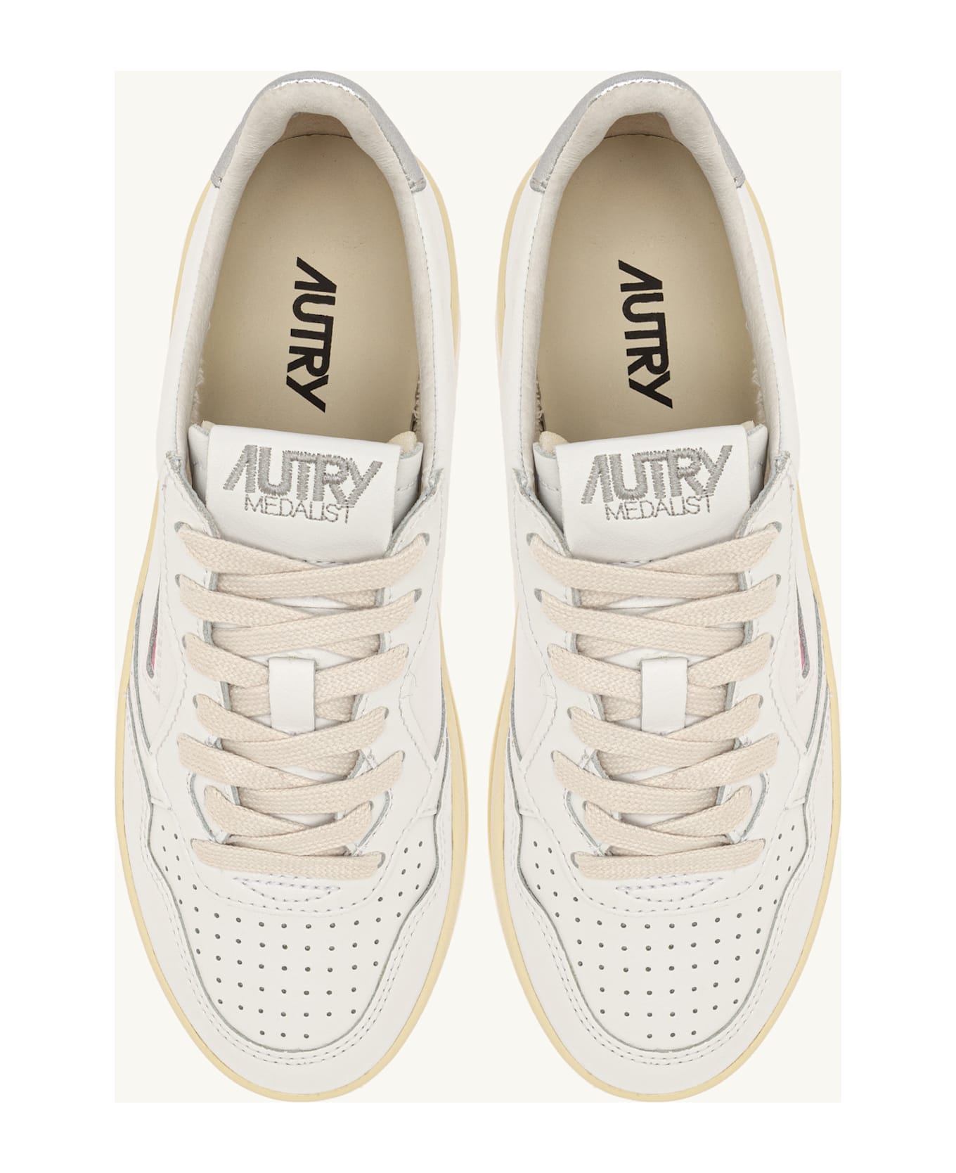 Autry Platform Low Leat Leat Wht Silver - Wht Silver