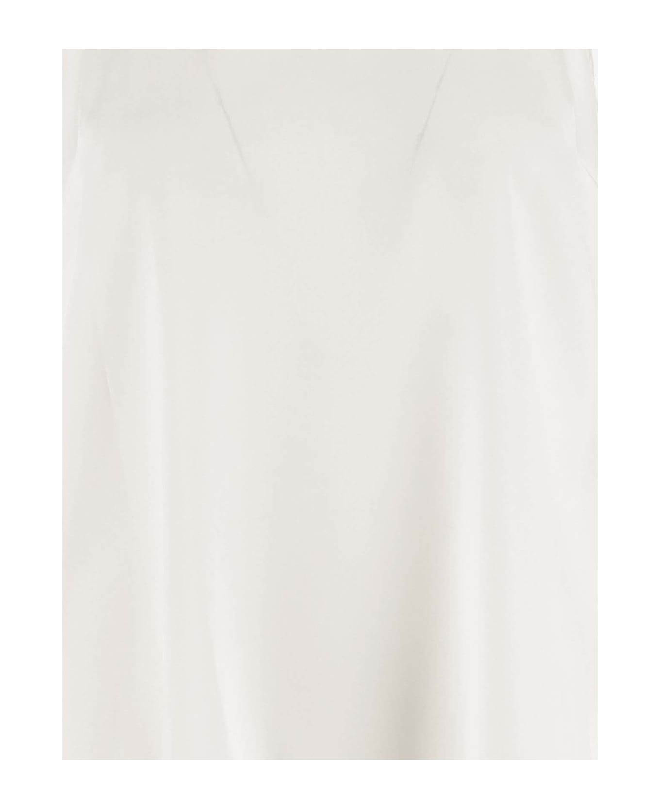 Wild Cashmere Stretch Silk Top - White