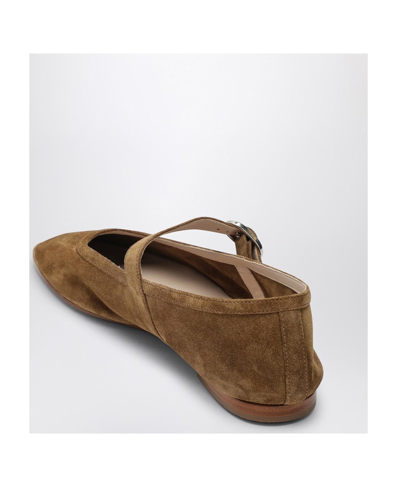 Le Monde Beryl Brown Suede Mary Jane Ballerina - Brown