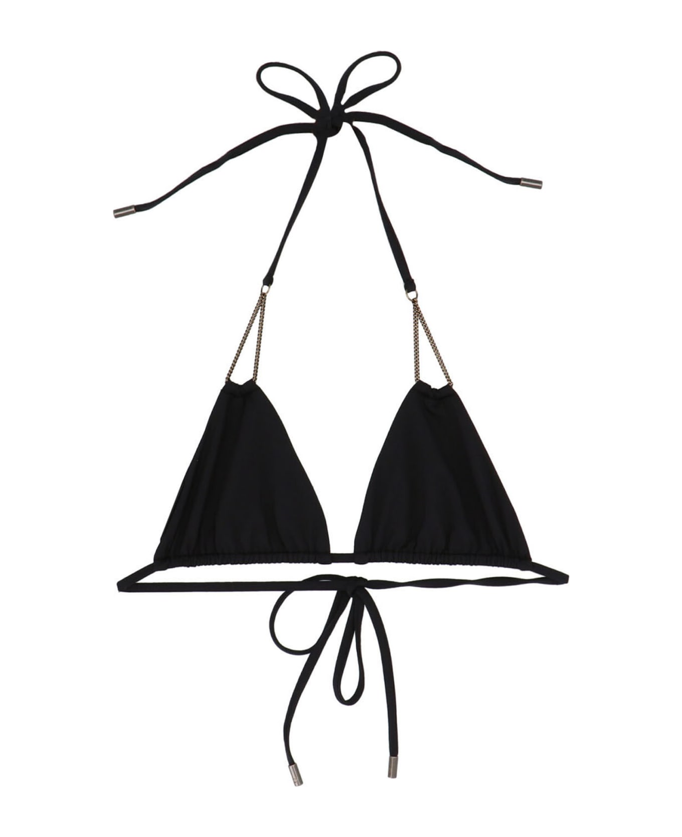 Saint Laurent Triangle Bikini Top - Black  