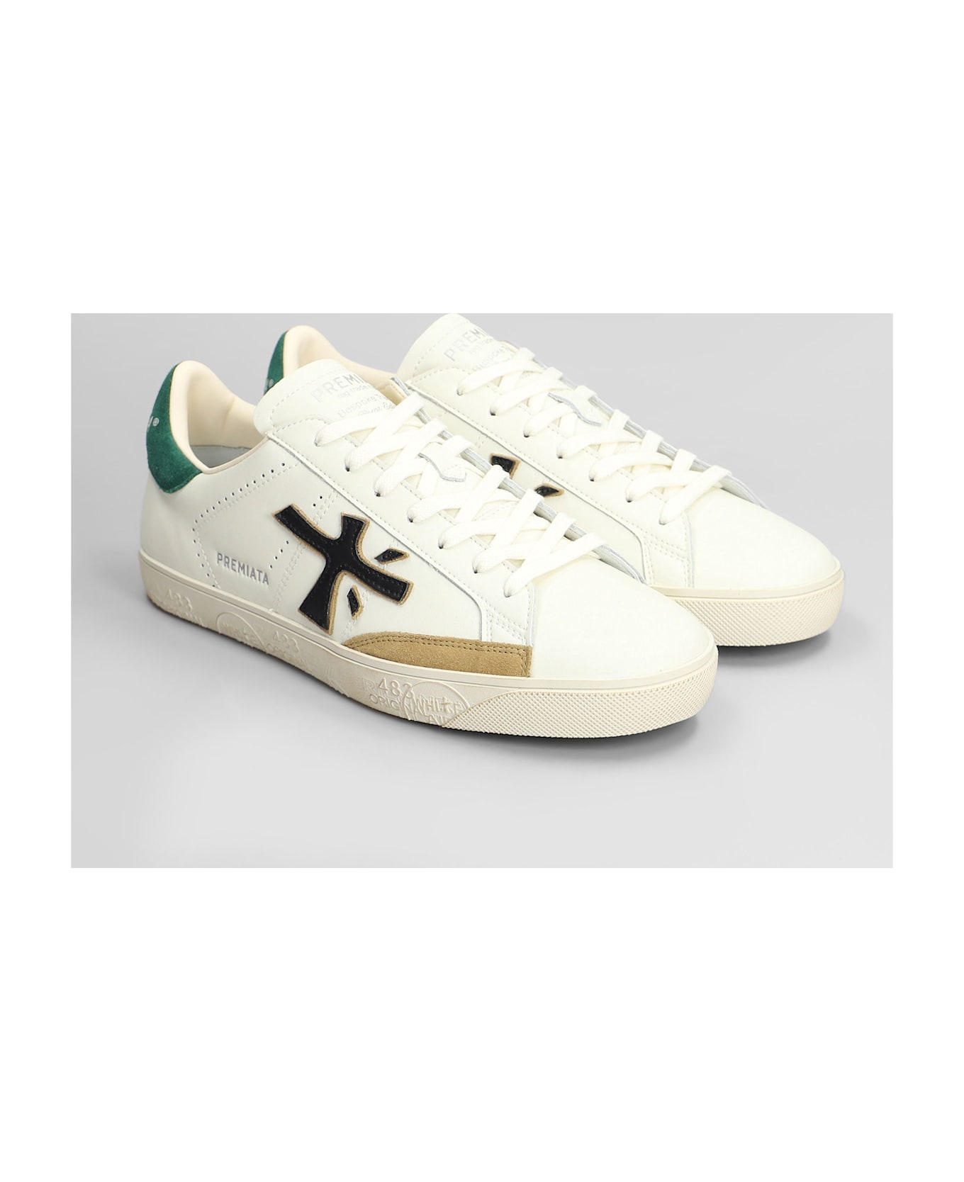 Premiata Steven Sneakers In White Leather - white