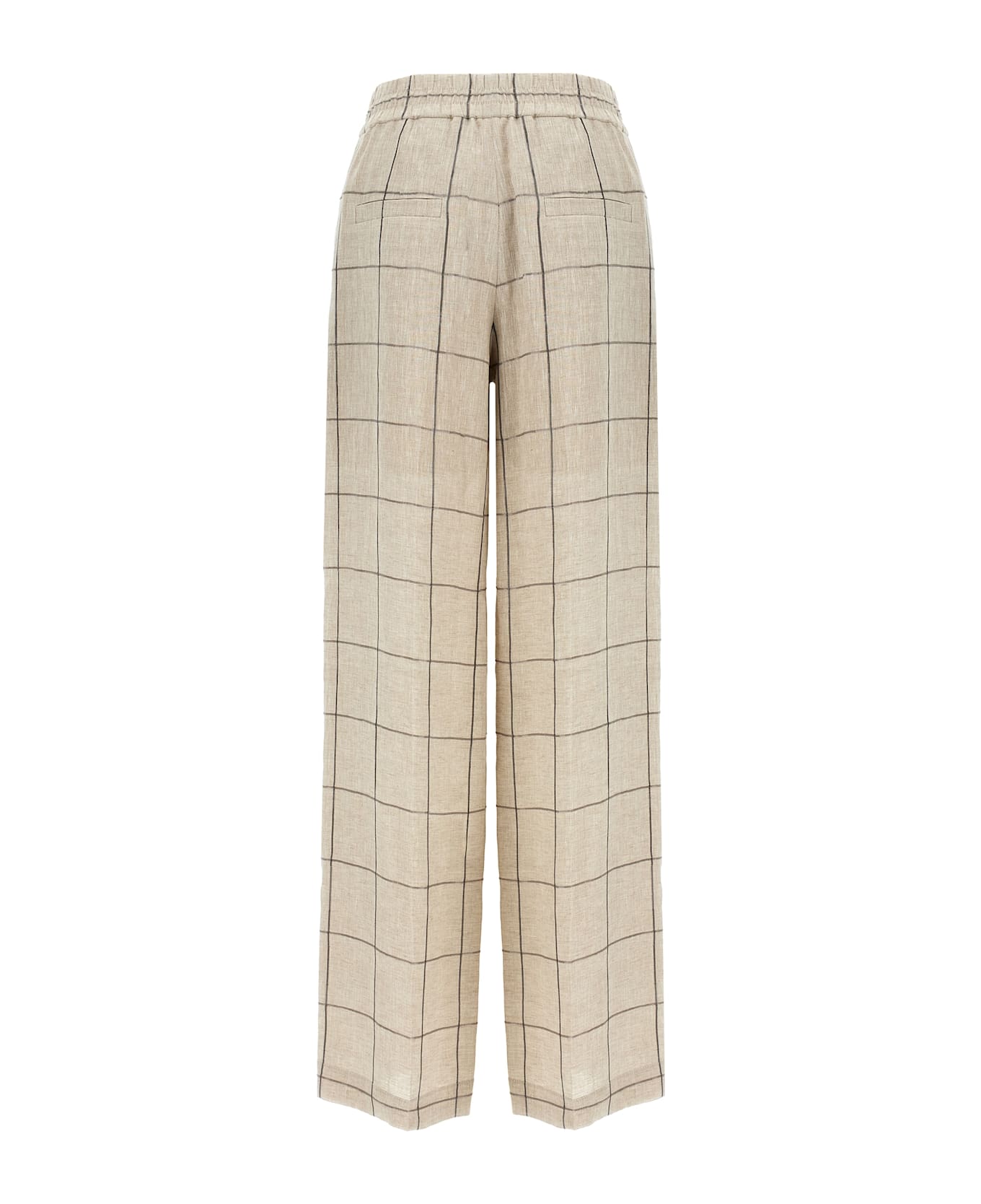 Brunello Cucinelli Check Dazzling Pants - Beige