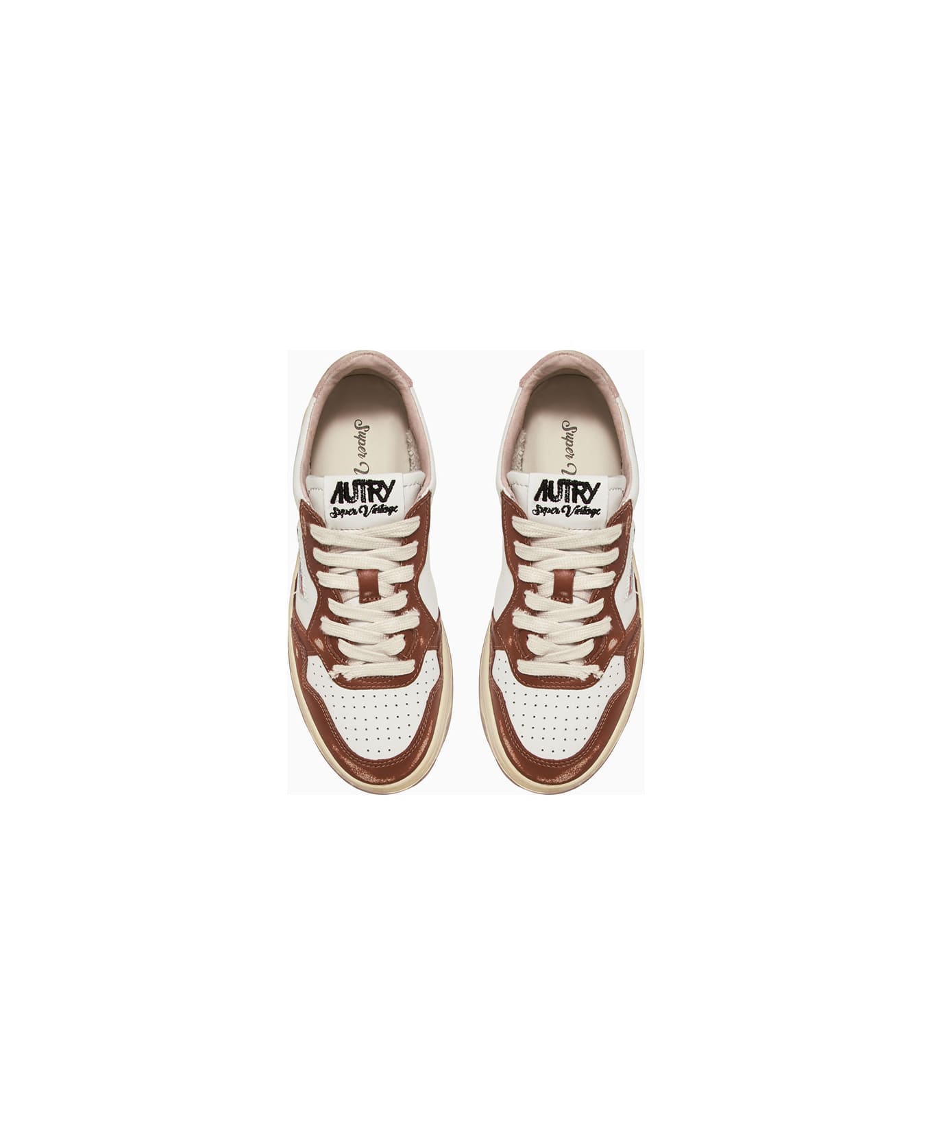 Autry Super Vintage Low Sneakers Avlw Cl01 - WHITE/Brown