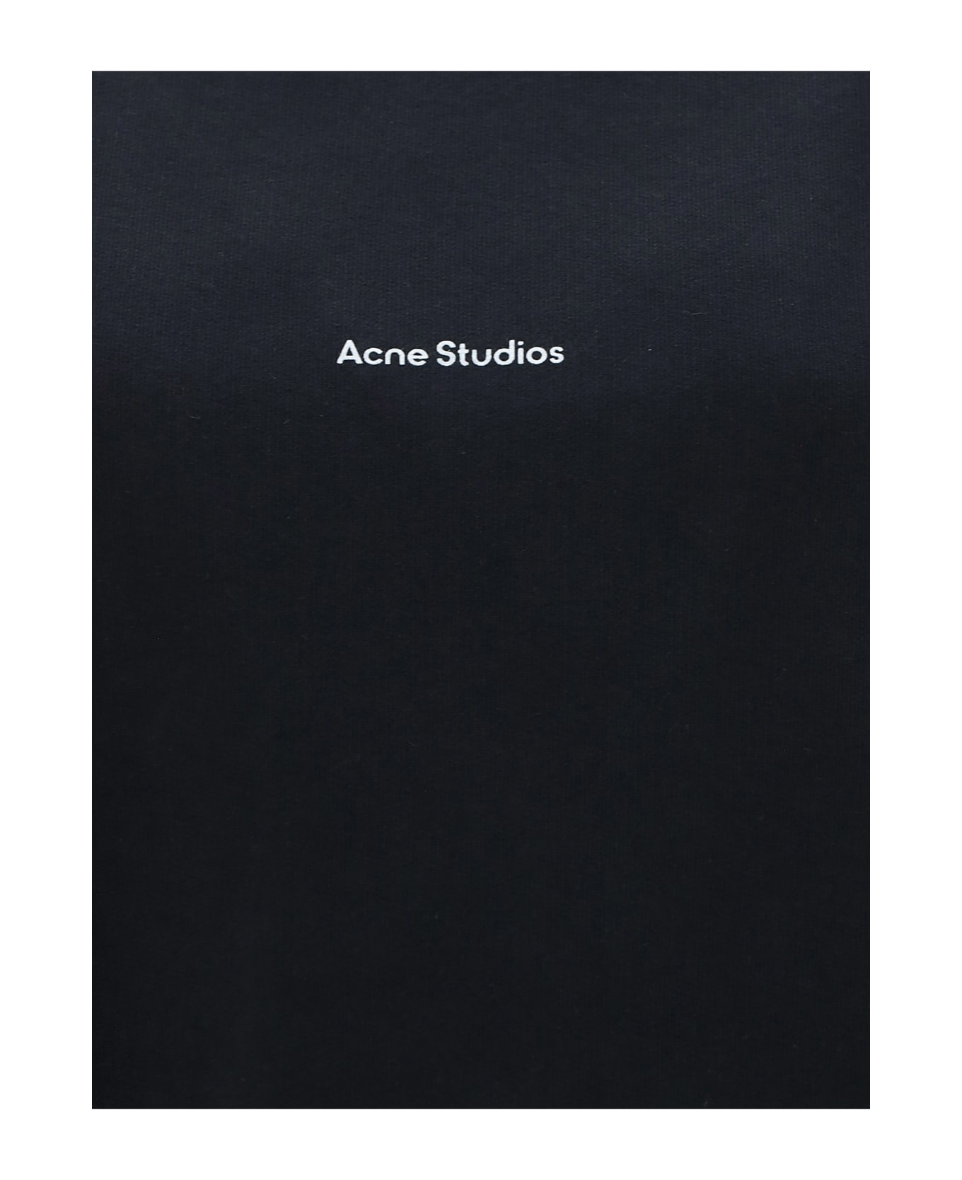 Acne Studios Logo Printed Crewneck Sweatshirt - Black フリース