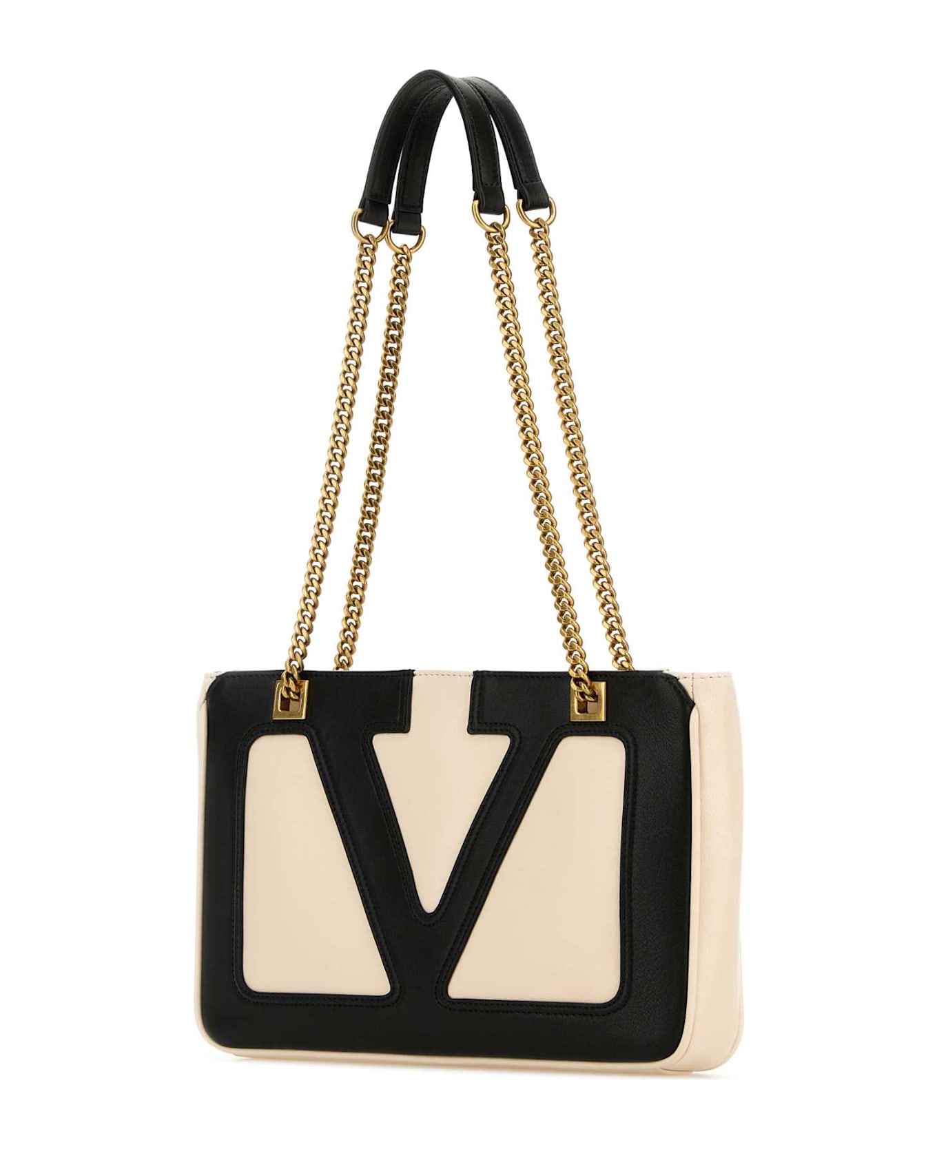 Valentino Garavani Ivory Nappa Leather Small Viva Superstar Shoulder Bag - BUTTERWHITENERO
