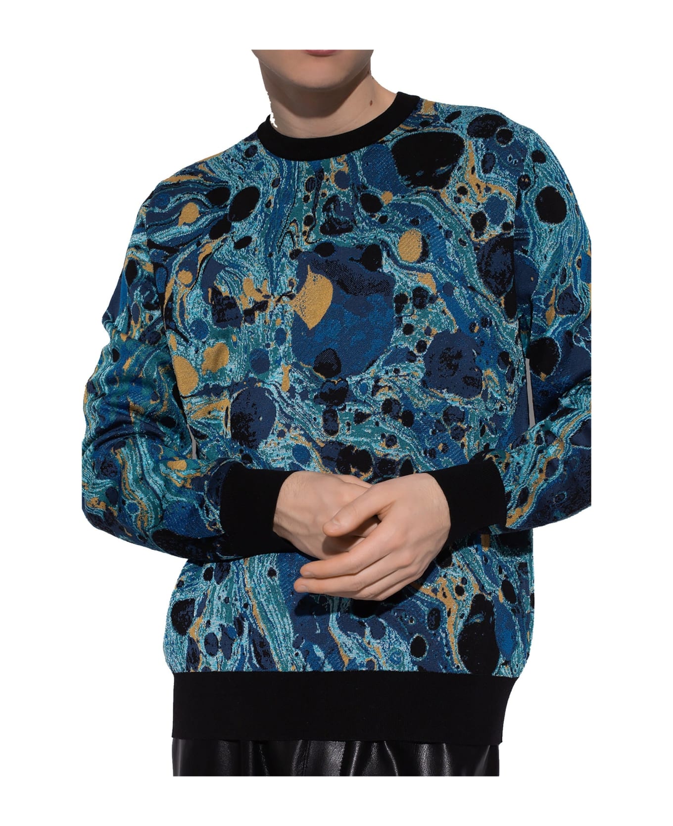 Dolce & Gabbana Patterned Sweater - Blue フリース