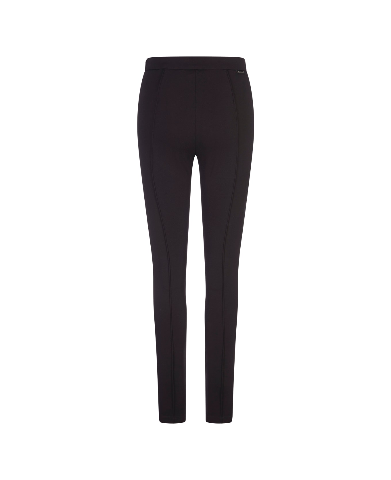 Moncler Black Slim Fit Stretch Gabardine Trousers - Black
