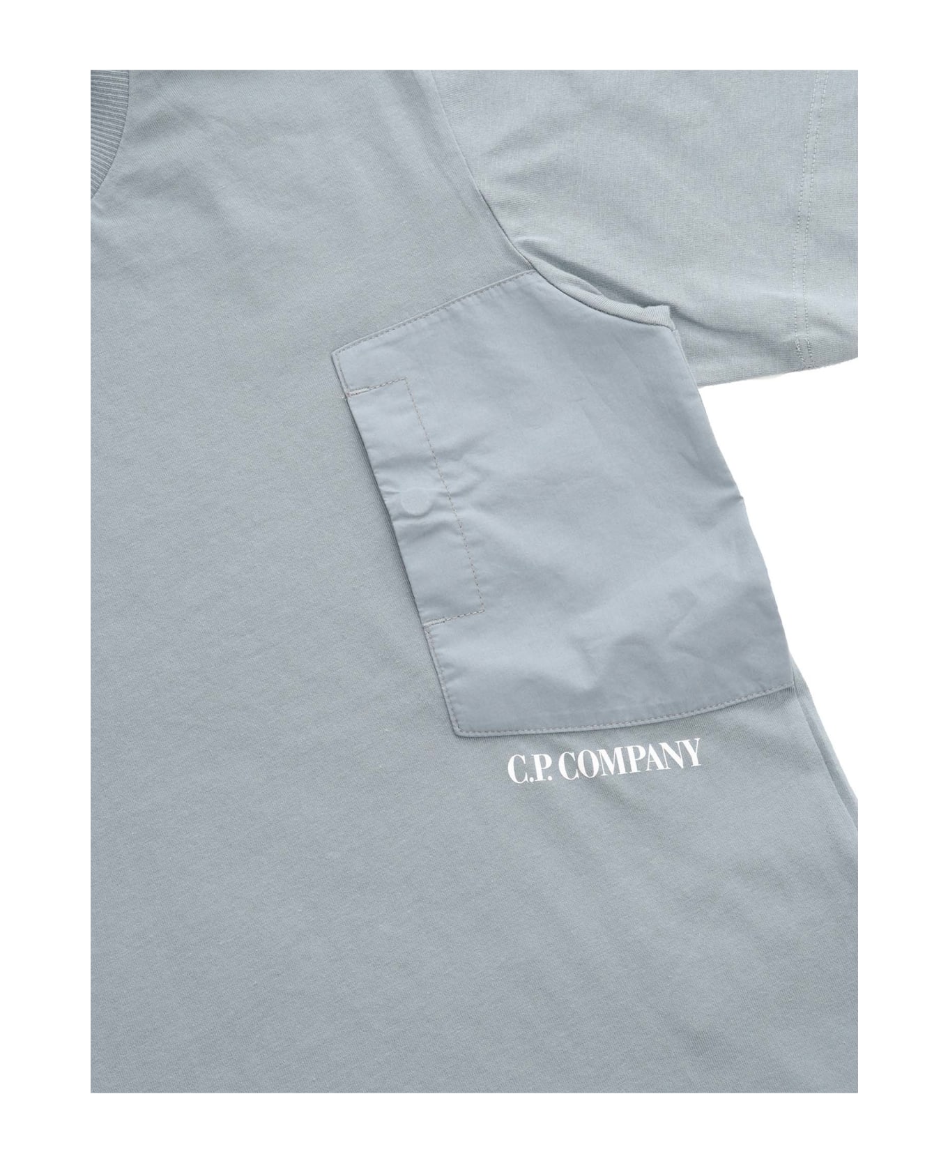 C.P. Company Undersixteen Gray T-shirt With Pocket - GREY