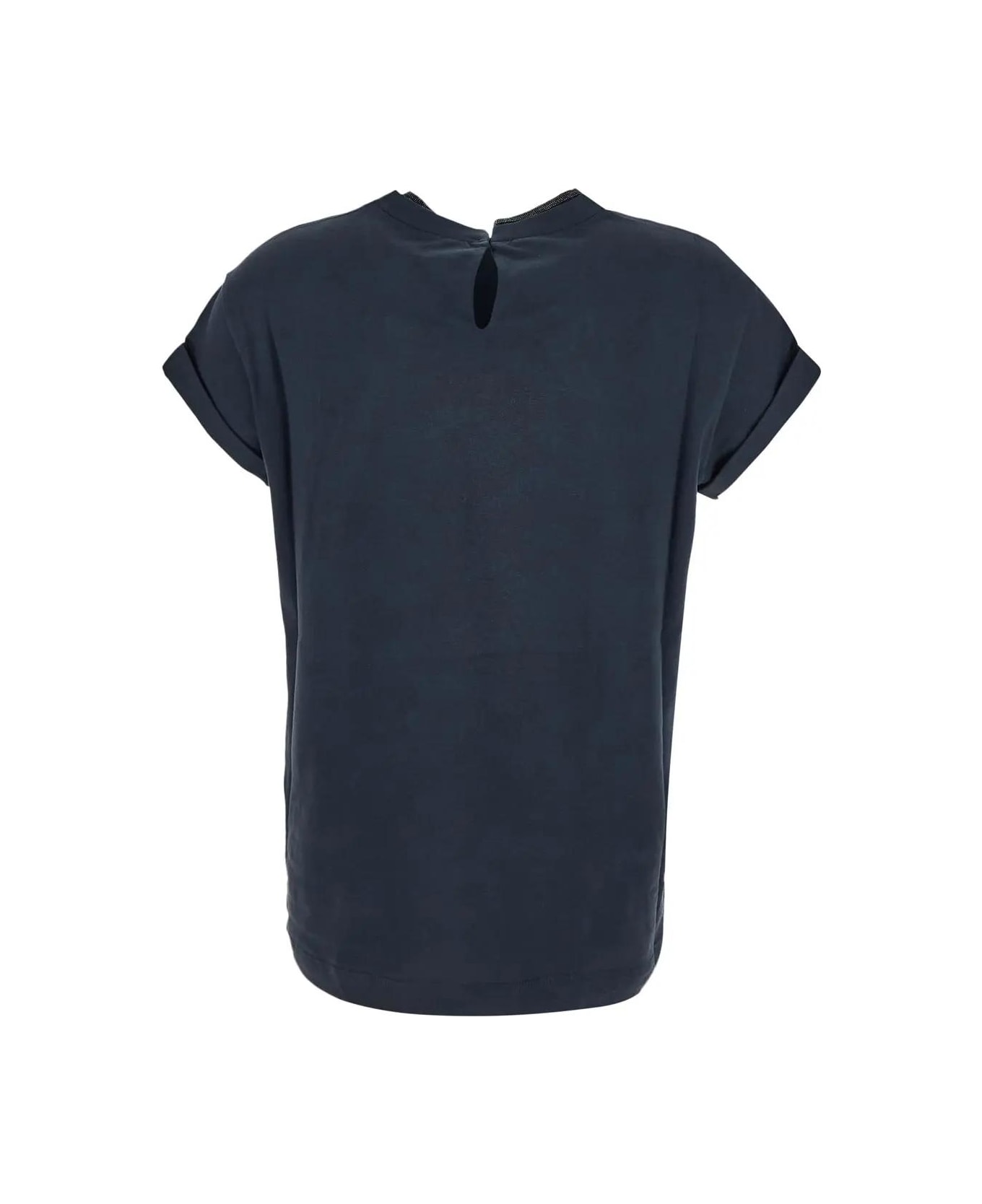Brunello Cucinelli Round Neck T-shirt - Night Sky